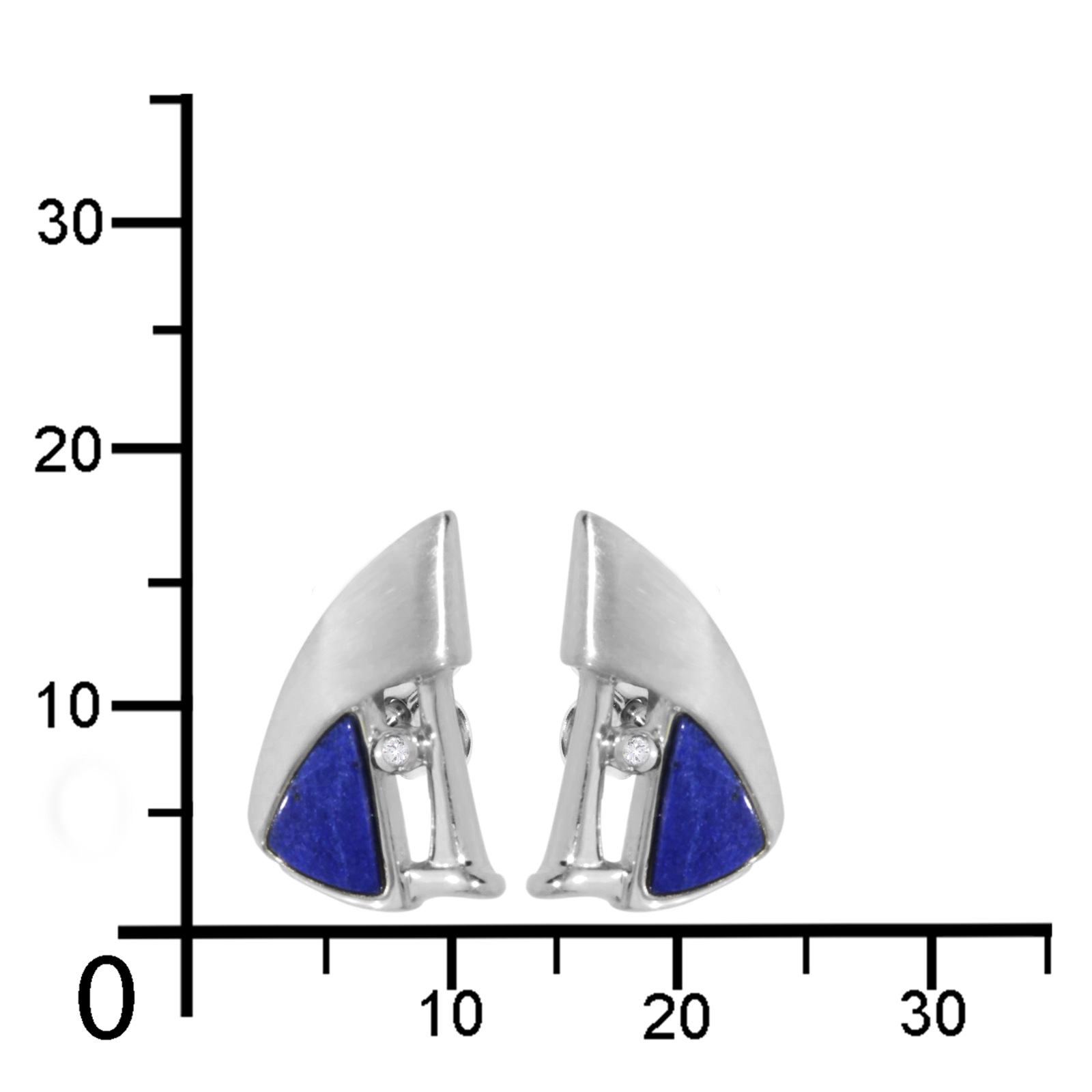 OSTSEE-SCHMUCK Paar Ohrstecker »- Sigri - Silber 925/000 - Lapis«