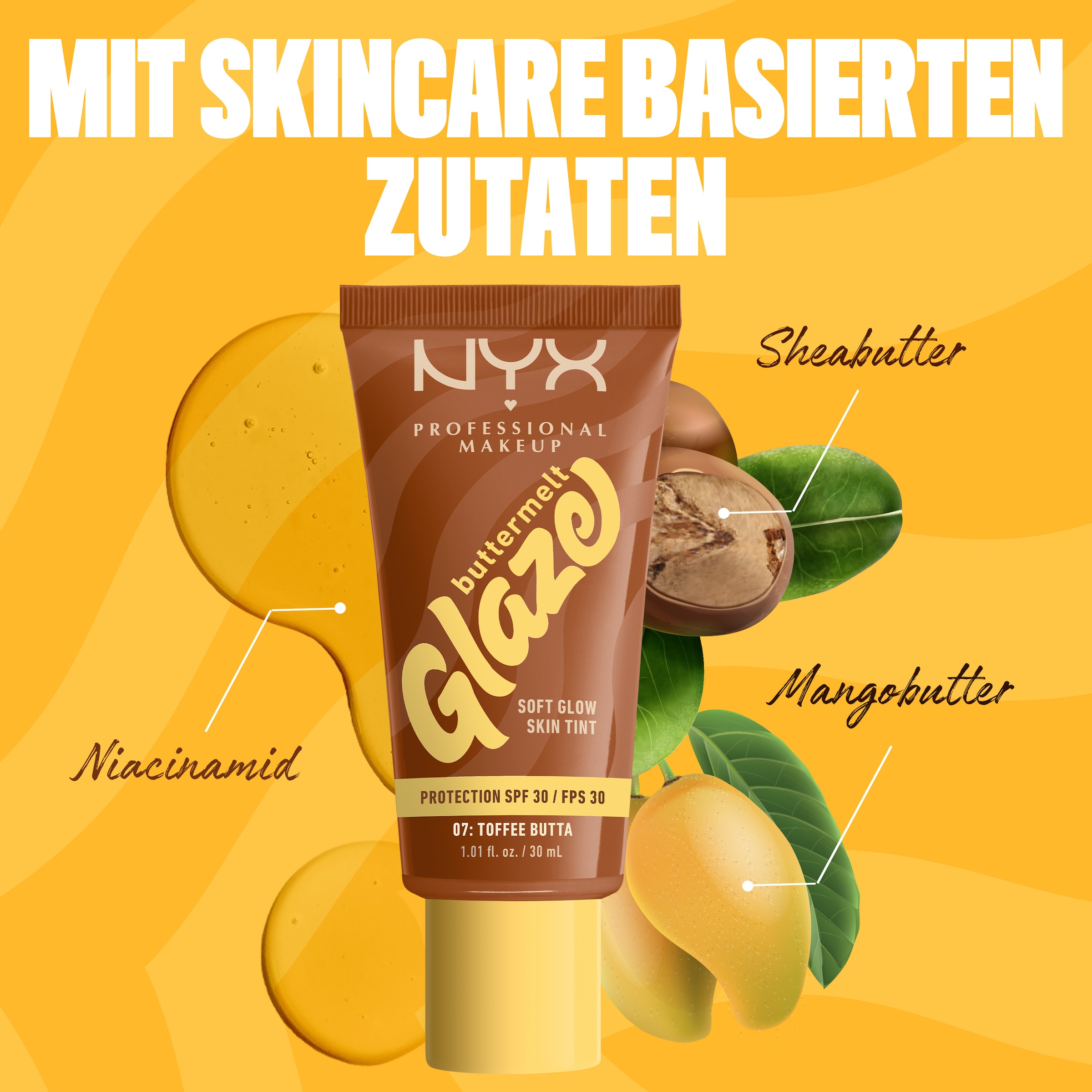 NYX Foundation »NYX Professional Makeup Buttermelt Glaze Foundation LSF 30«