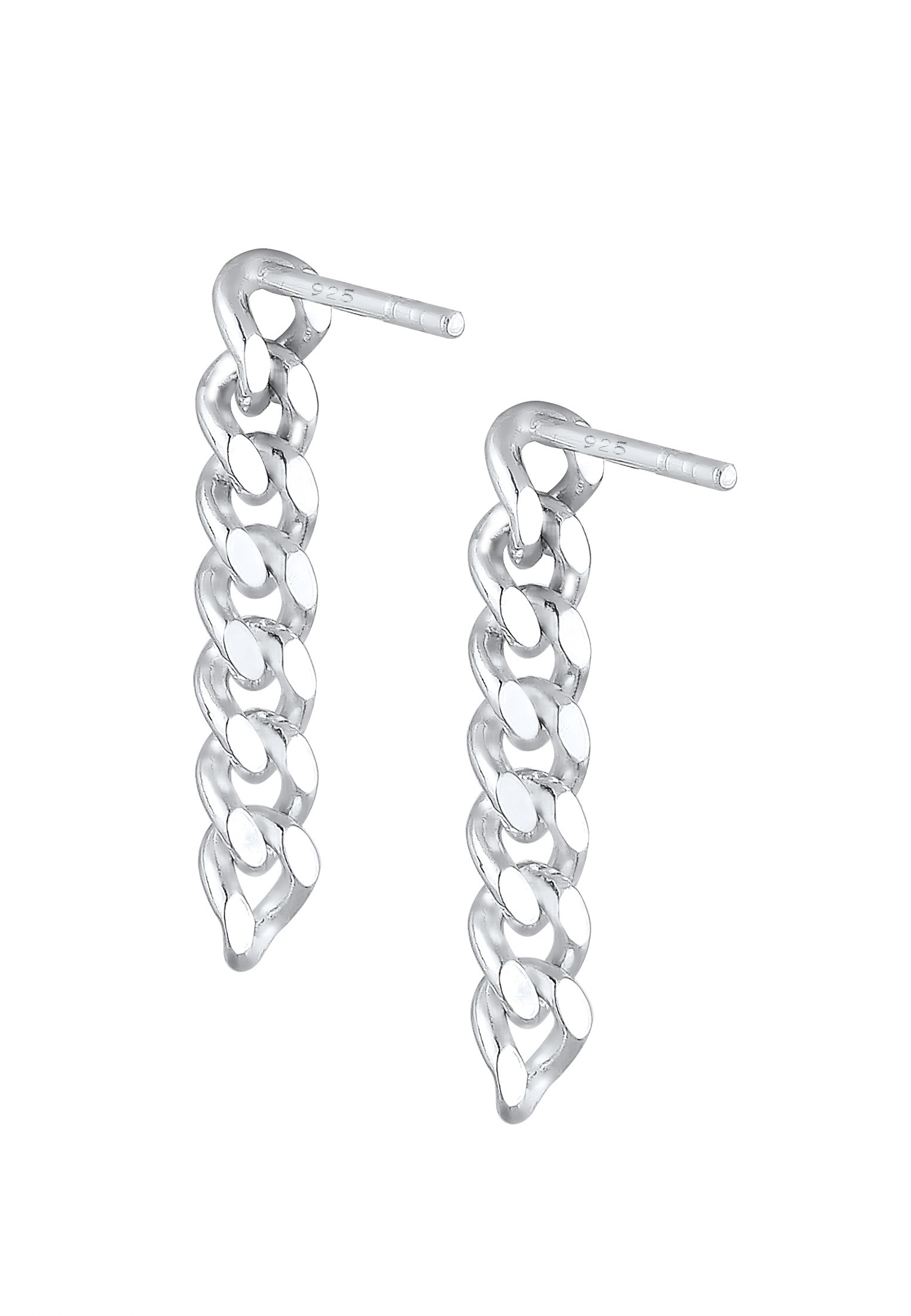 Elli Paar Ohrstecker »Ohrringe Hänger Panzerkette Trend Blogger Cool 925 Silber«