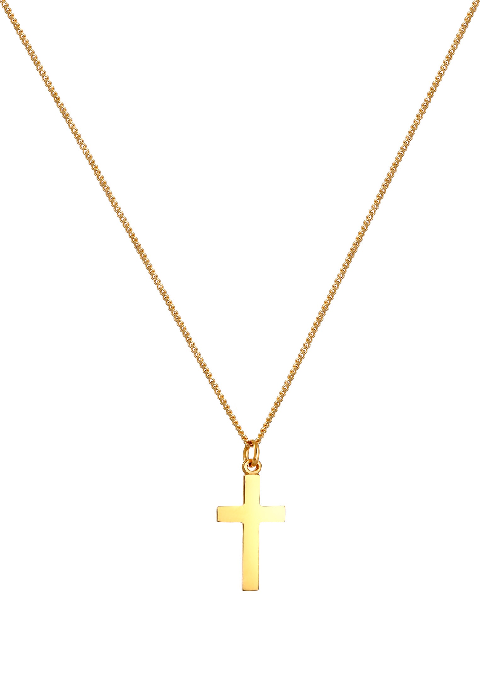 Elli Silberkette »Halskette Kids Kreuz Symbol Kommunion 925 Silber«