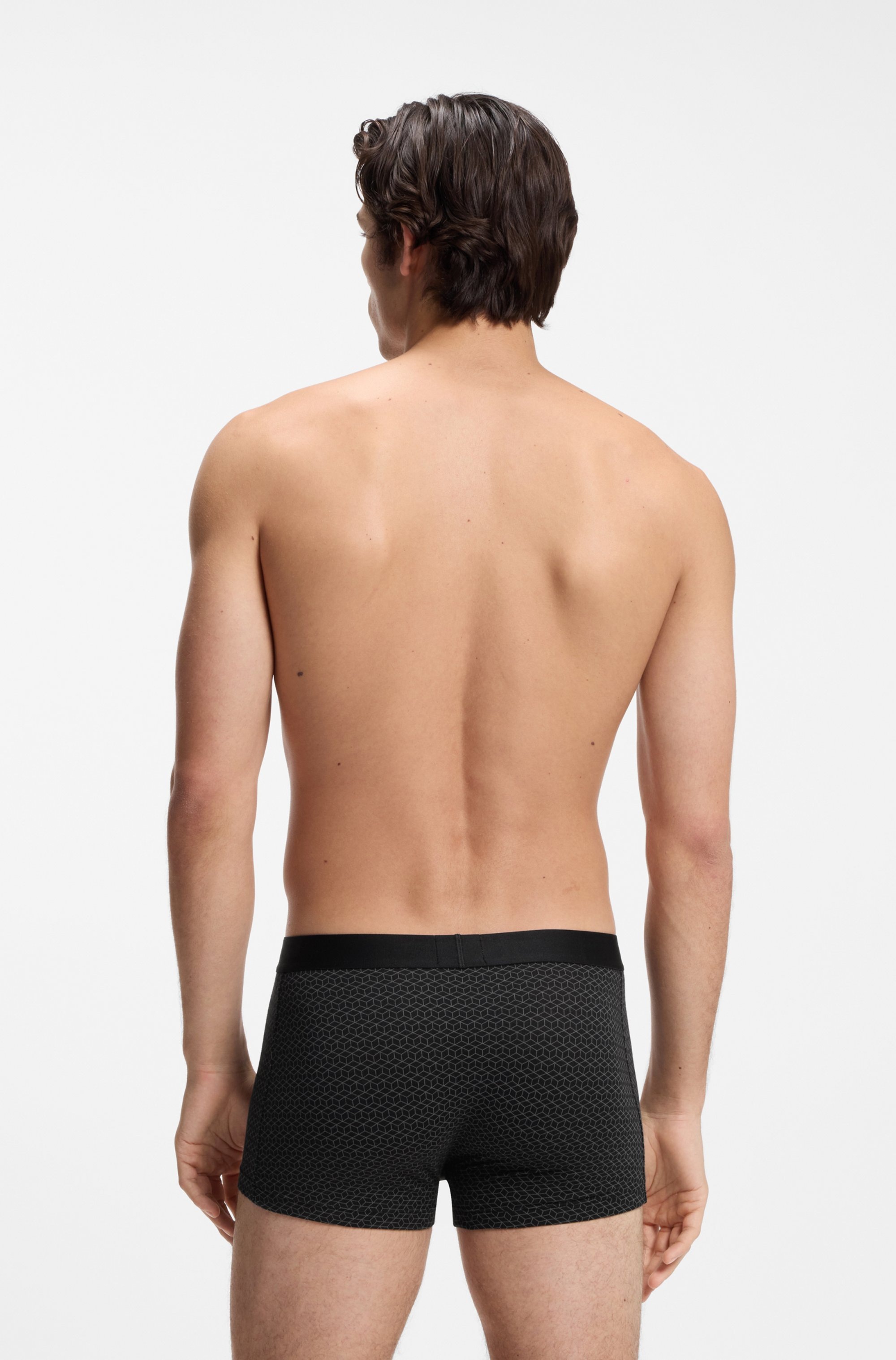 BOSS Trunk »Trunk 3P BOSS ONE« 3 Stk. mittlere Bundhöhe, 1x gemustert, 2x unifarben