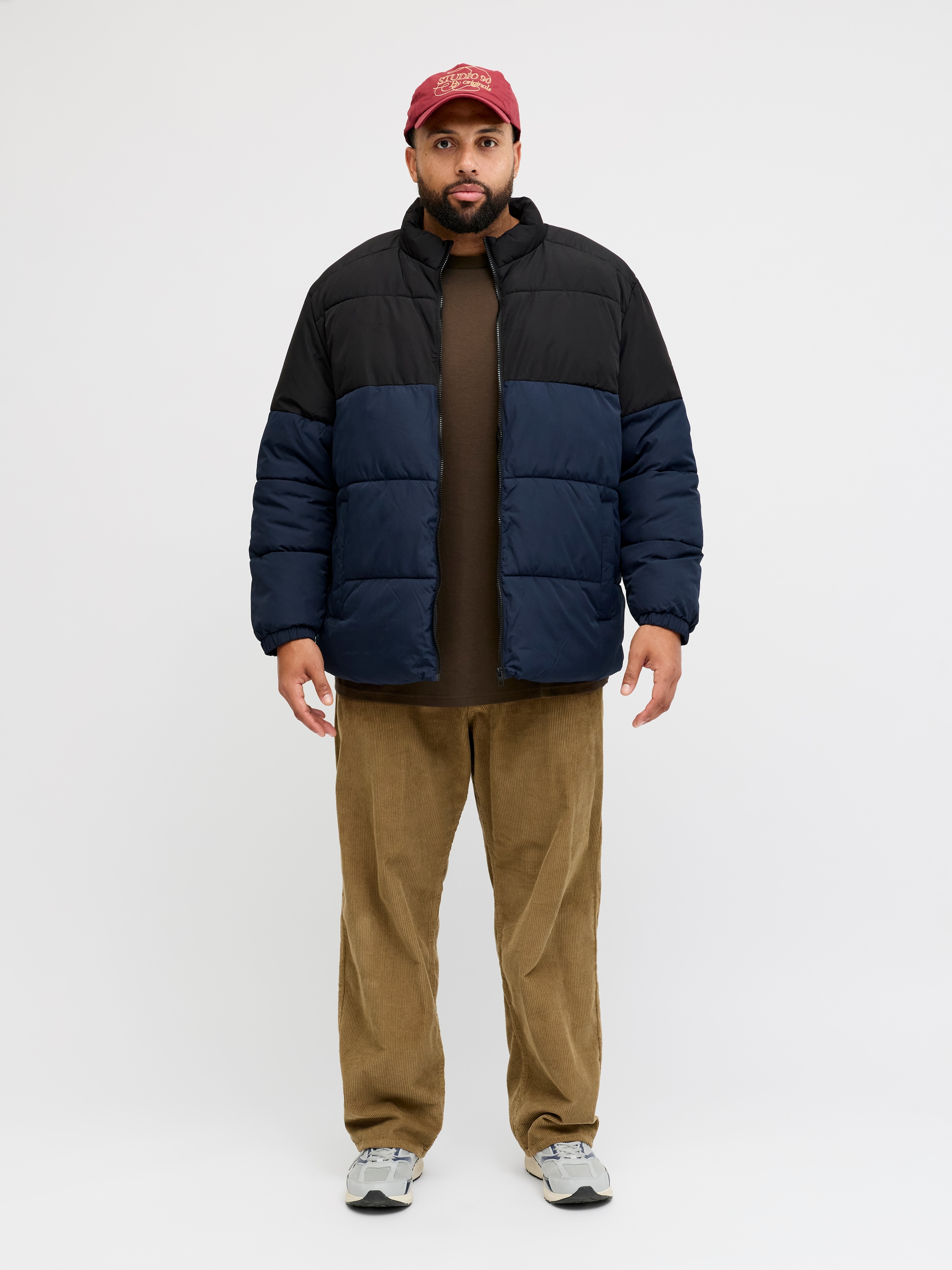 Jack & Jones PlusSize Steppjacke »JJMAZE PUFFER COLLAR PLS« ohne Kapuze