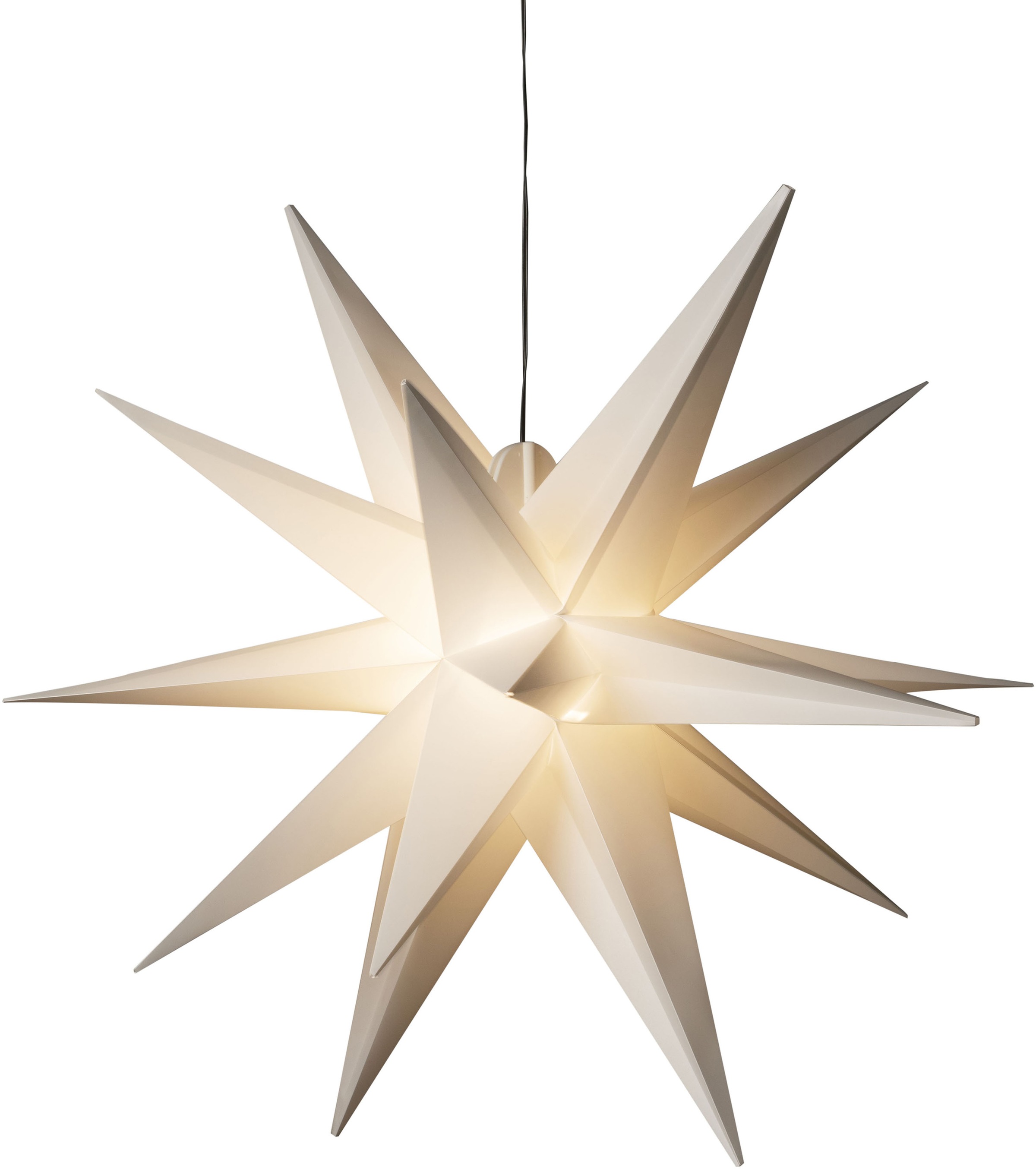 KONSTSMIDE 3-D »Weihnachtsdeko Weißer bei bestellen 1 flammig-flammig, Kunststoffstern, OTTO aussen«, inkl. Dekolicht Leuchtmittel