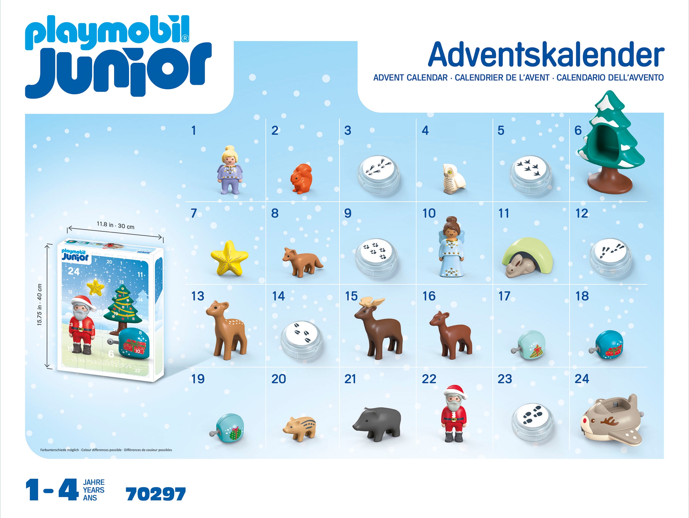 Playmobil® Spielzeug-Adventskalender »Spielbausteine, Schneeweihnacht (70297), Junior«, ab 12 Monaten, Made in Germany