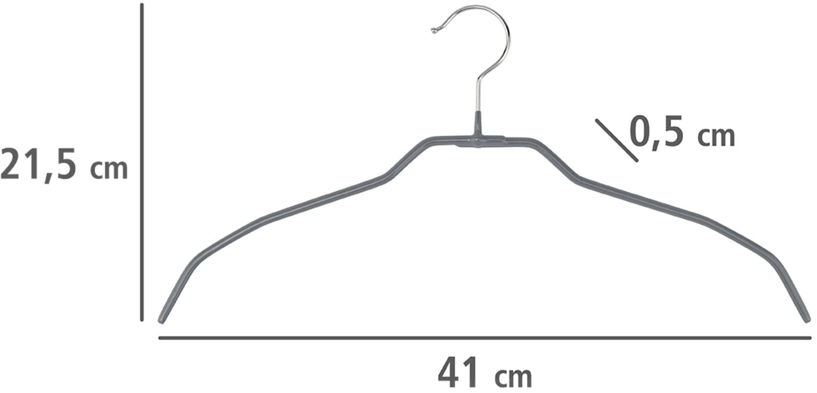 WENKO Kleiderbügel »Modell Alessia« rutschfeste Beschichtung, extra dünn, platzsparend