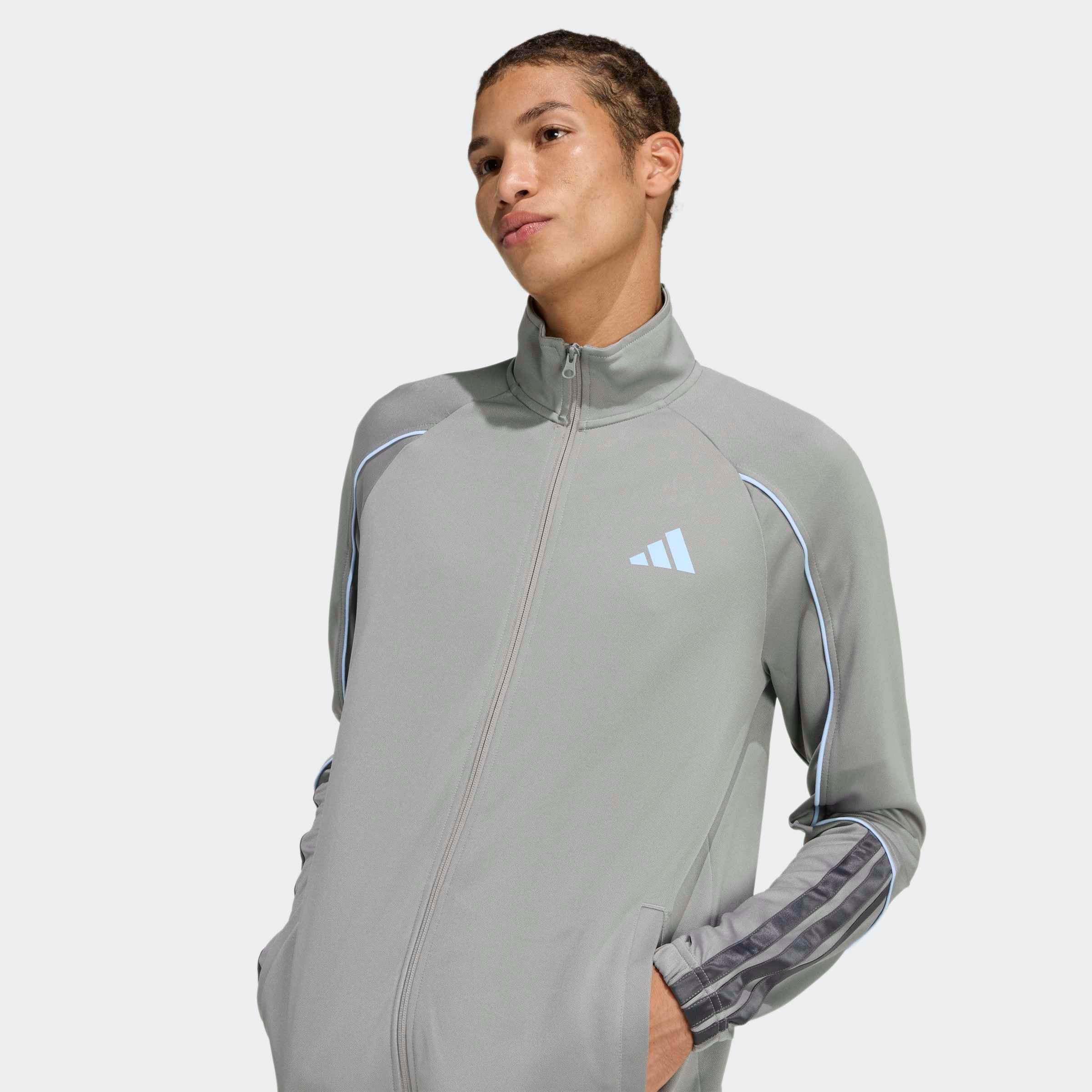 adidas Sportswear Trainingsanzug »STADIUM 3-STREIFEN« 2 tlg. zweiteiliges Set aus Jacke und Hose, aus leichtem Polyester
