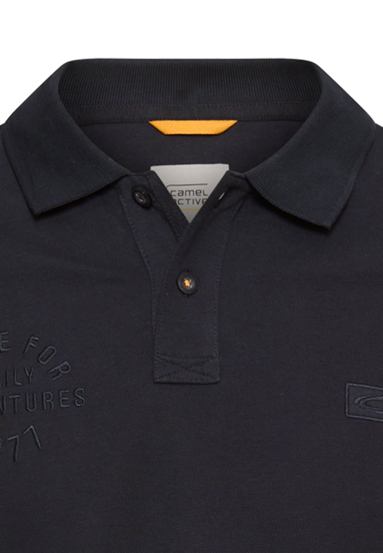camel active Poloshirt mit Stickerei auf der Brust