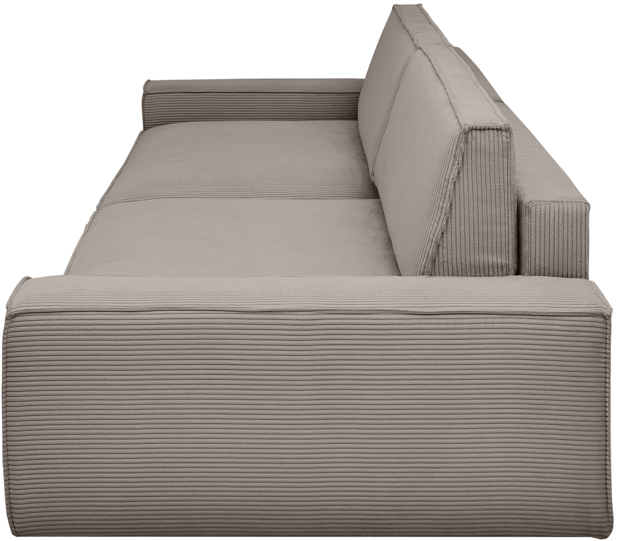 Home affaire Big-Sofa »NEU: SHERWOOD XXL, Big-Sofa (316cm), extra tiefe Sitzfläche 95 cm«, bequemer Sitzkomfort, Cord u. Leinenoptik, Kedernaht