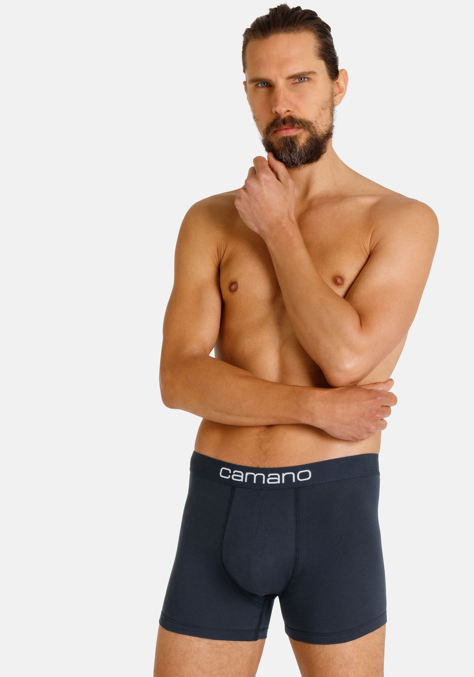 Camano Boxershorts »comfort«, (6er Pack), mit Stretch-Logobund