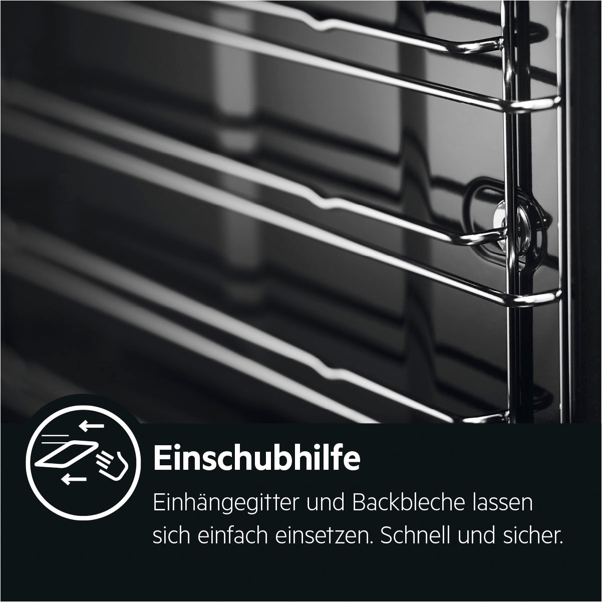AEG Einbaubackofen 6000 »BES331110B 944 187 812«, mit 1-fach-Teleskopauszug, Aqua-Reinigungsfunktion