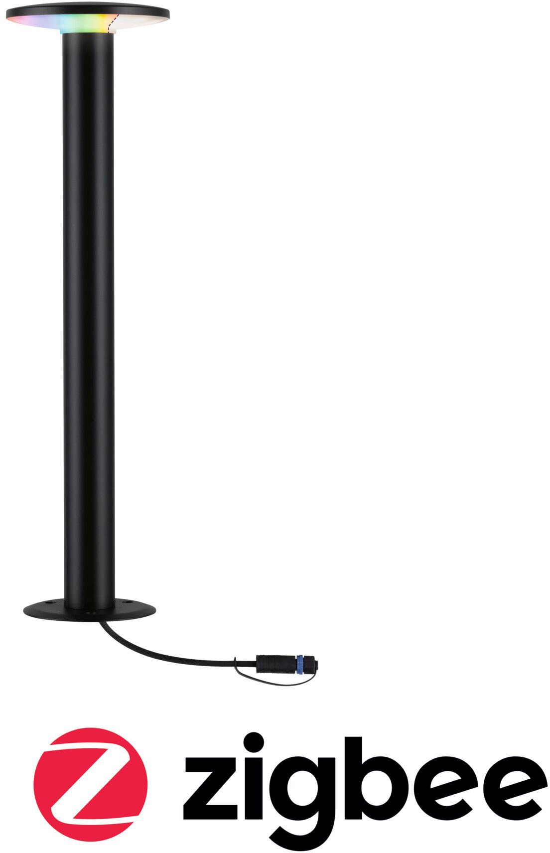 Paulmann LED Pollerleuchte »Outdoor Plug & Shine Plate RGBW IP44«, 1 flammig, ZigBee, IP44 RGBW