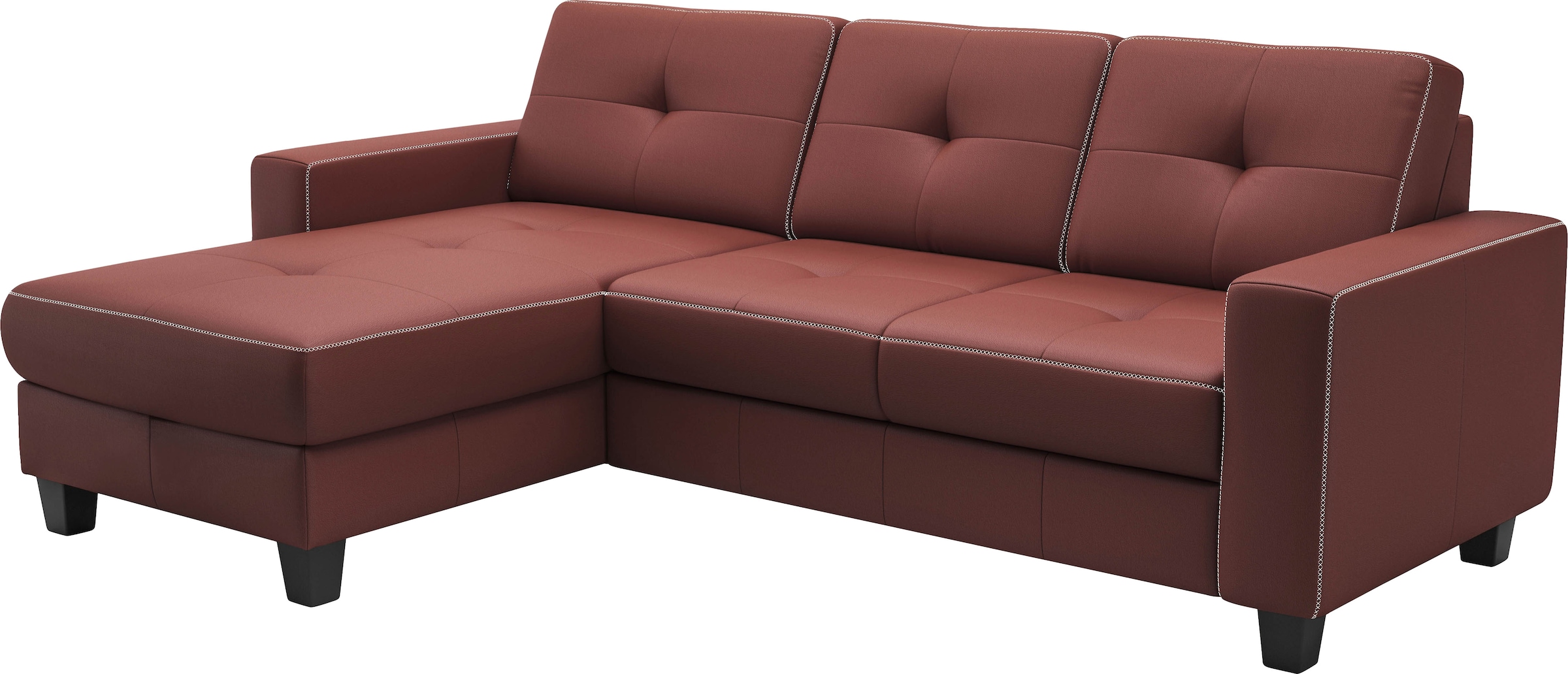 Places of Style Ecksofa »Varese«, wahlweise mit Bettfunktion und Bettkasten