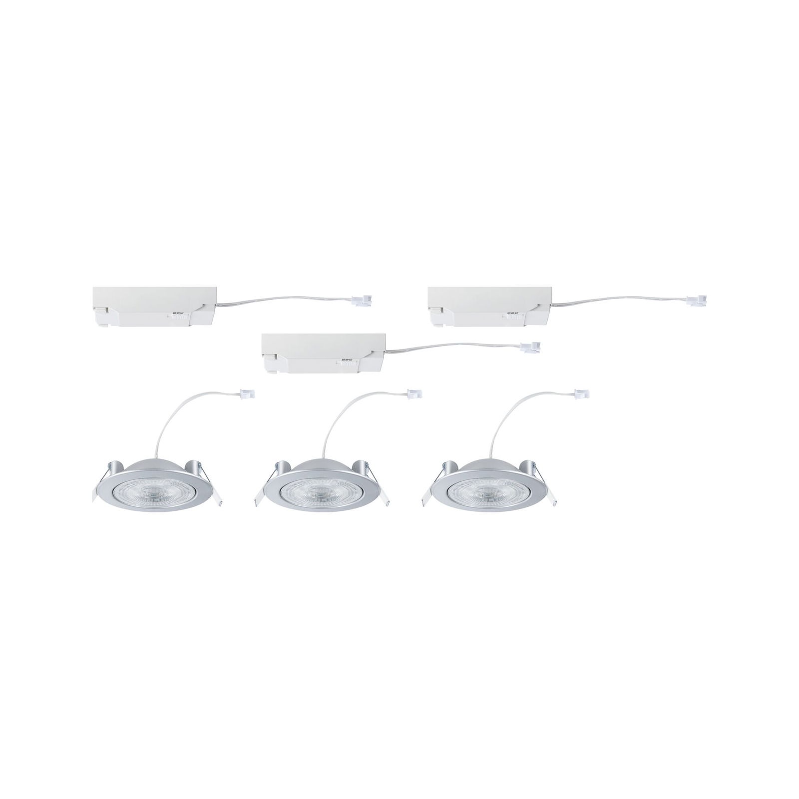 Paulmann LED Einbauleuchte »LED Einbauleuchte White Select Aumus 3xSet 5W 700lm 2300V 2700 - 6500K« 3 Stk. Tageslichtweiß Memoryfunktion, mehrere Helligkeitsstufen, Farbwechsler, Farbsteuerung
