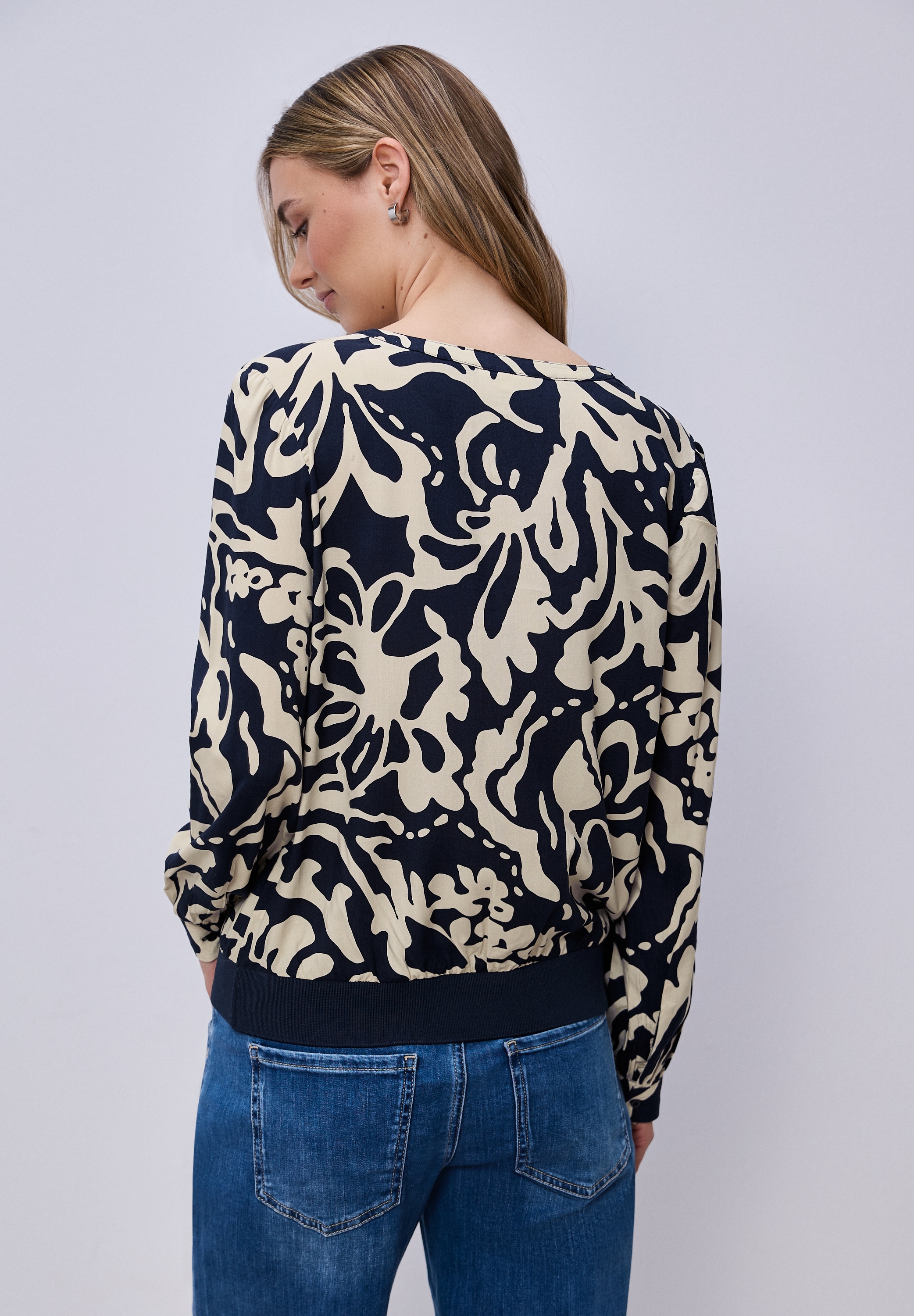 STREET ONE Langarmbluse mit All-Over Print