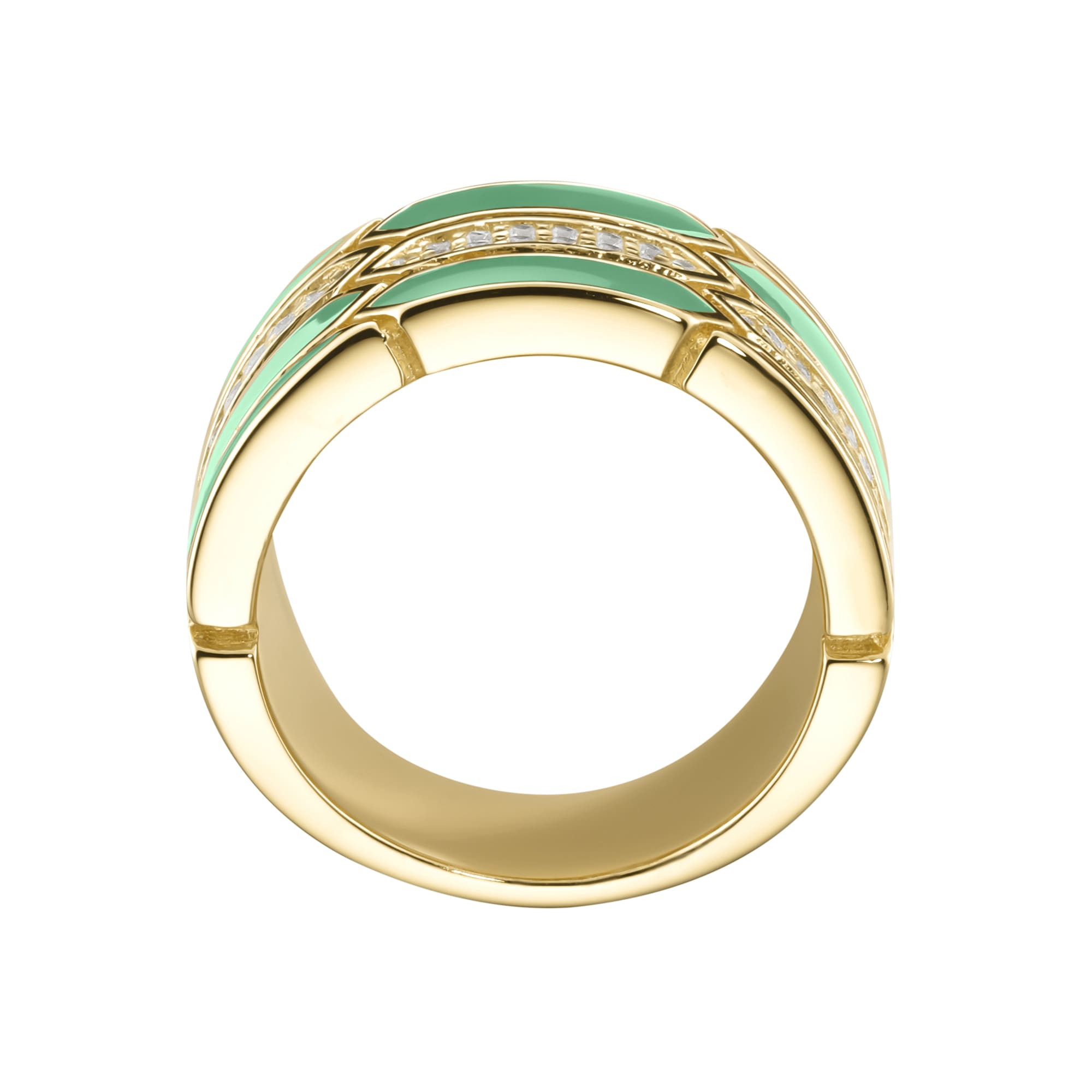 GIORGIO MARTELLO MILANO Silberring »Ring mit Emaille-Einlagen und Zirkonia, Silber 925«