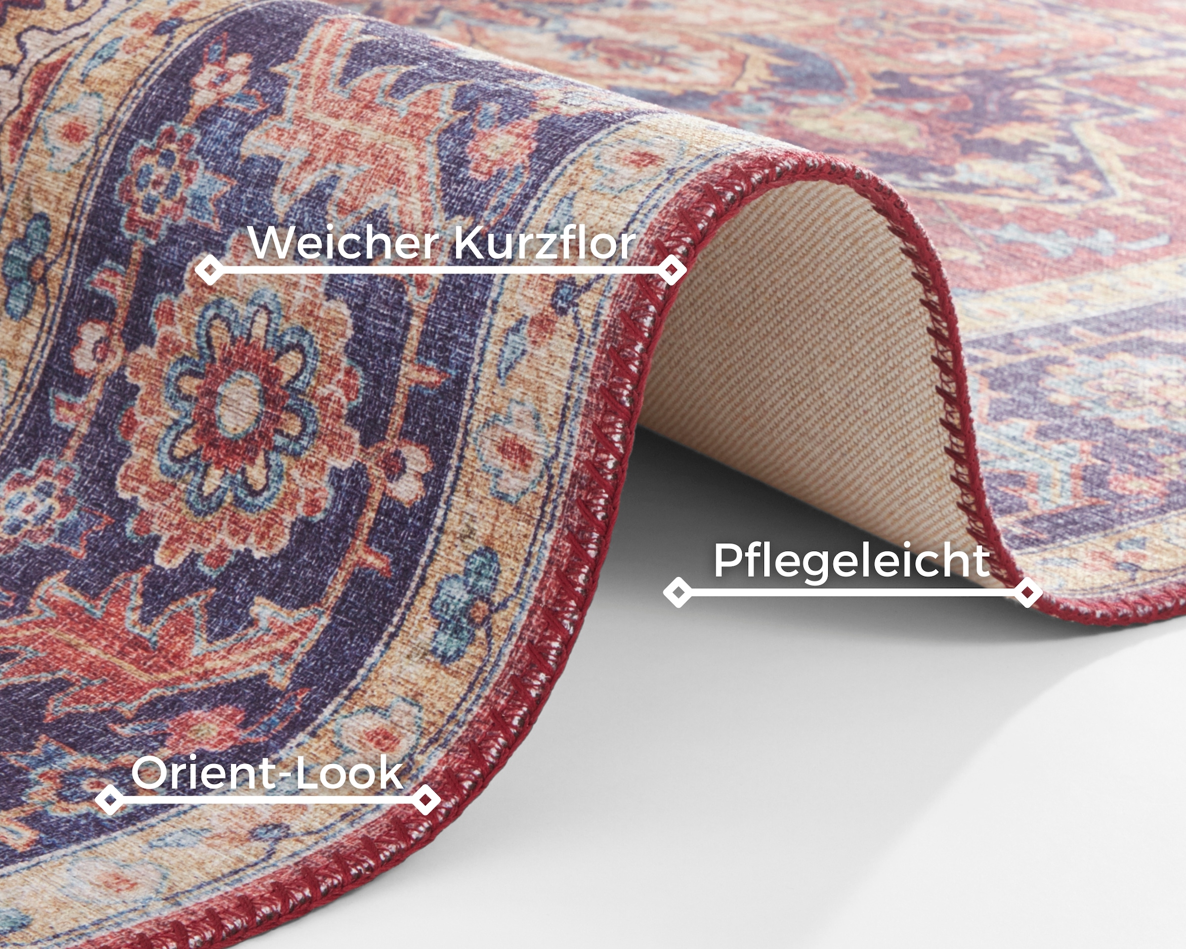 HANSE Home Teppich »Anthea«, rechteckig, 5 mm Höhe, Orientalisch, Läufer, Vintage, Wohnzimmer, Schlafzimmer, Esszimmer