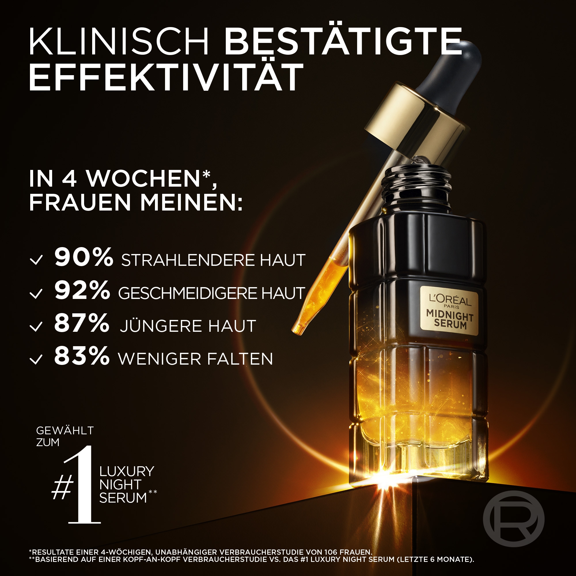 L'ORÉAL PARIS Gesichtsserum »AGE PERFECT ZELL-RENAISSANCE MIDNIGHT SERUM« stimmuliert die Zell-Erneuerung, mildert Falten
