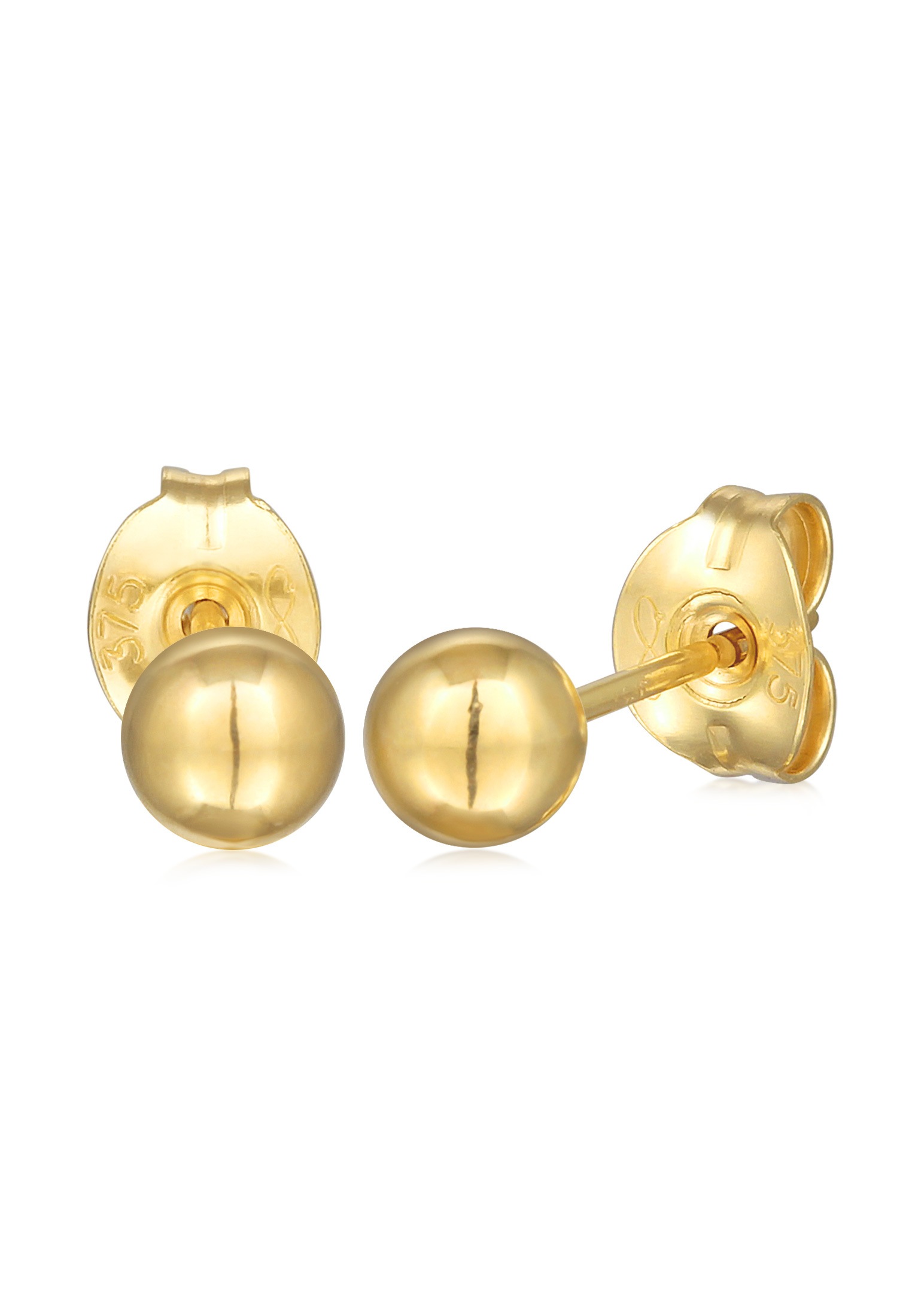 Elli Premium Paar Ohrstecker »Ohrringe Ohrstecker Kugel Ball 375er Gelbgold«