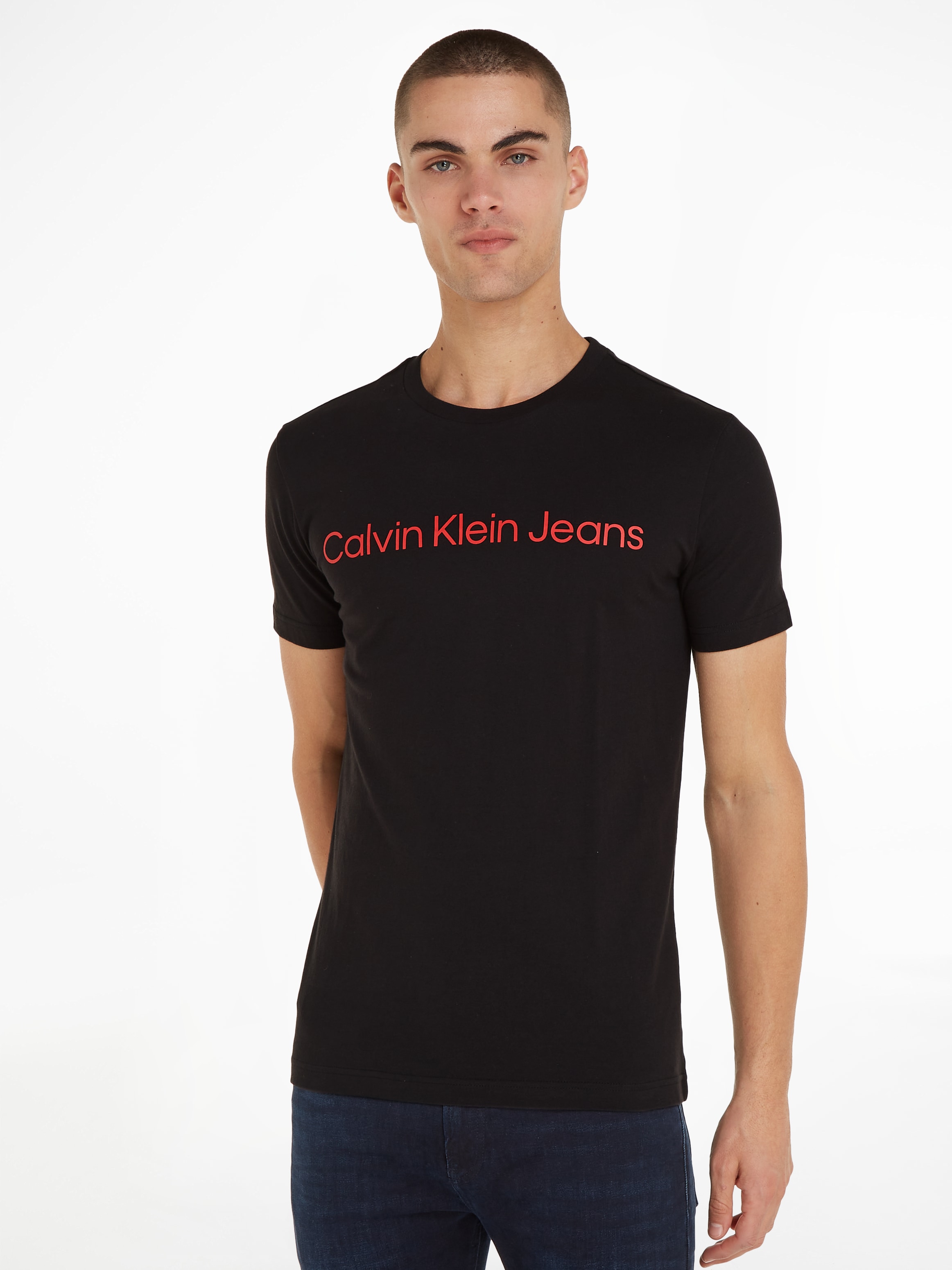 Calvin Klein Jeans T-Shirt »CORE INSTITUTIONAL LOGO SLIM TEE«, mit logo-Schriftzug