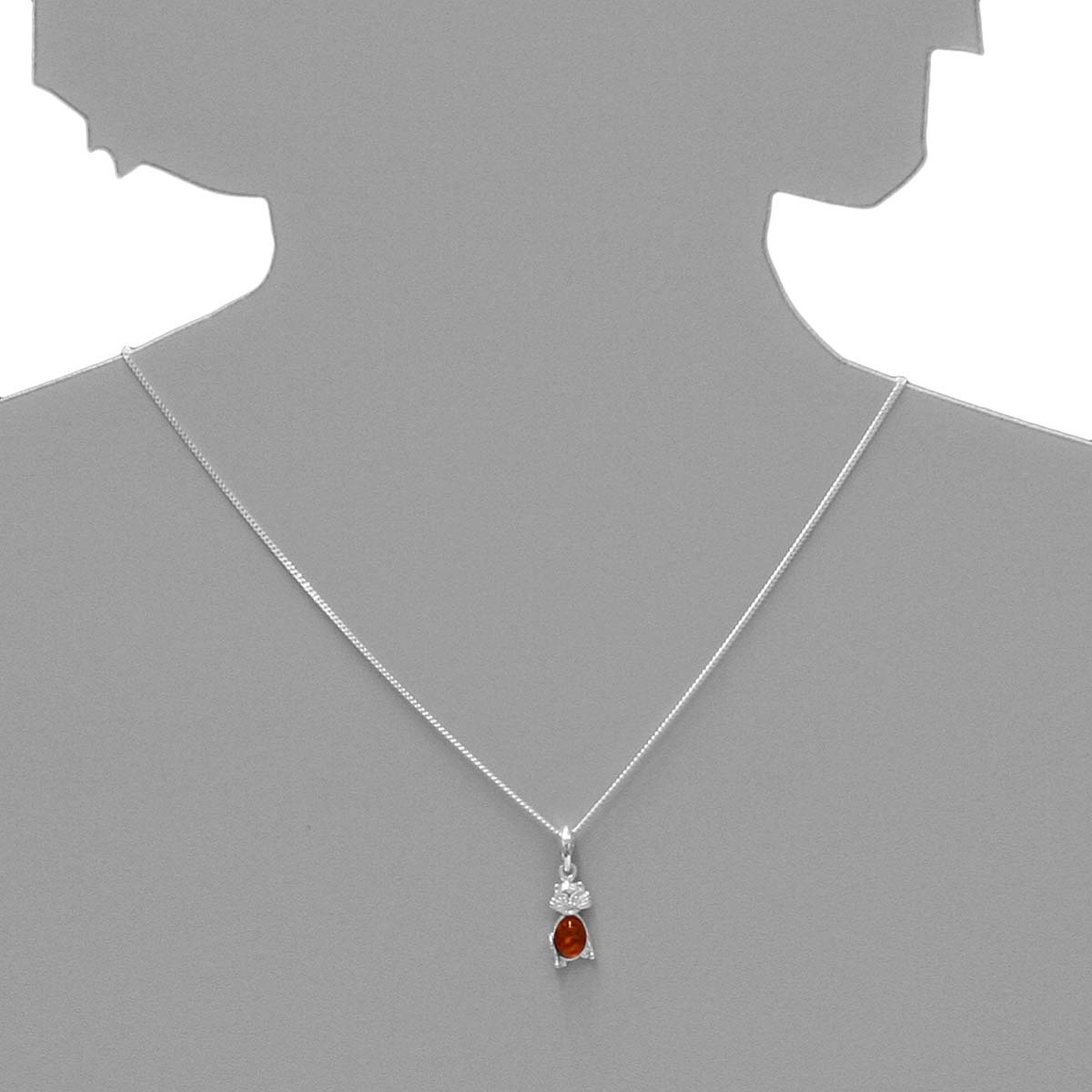 OSTSEE-SCHMUCK Kettenanhänger »- Katze - Silber 925/000 - Bernstein«