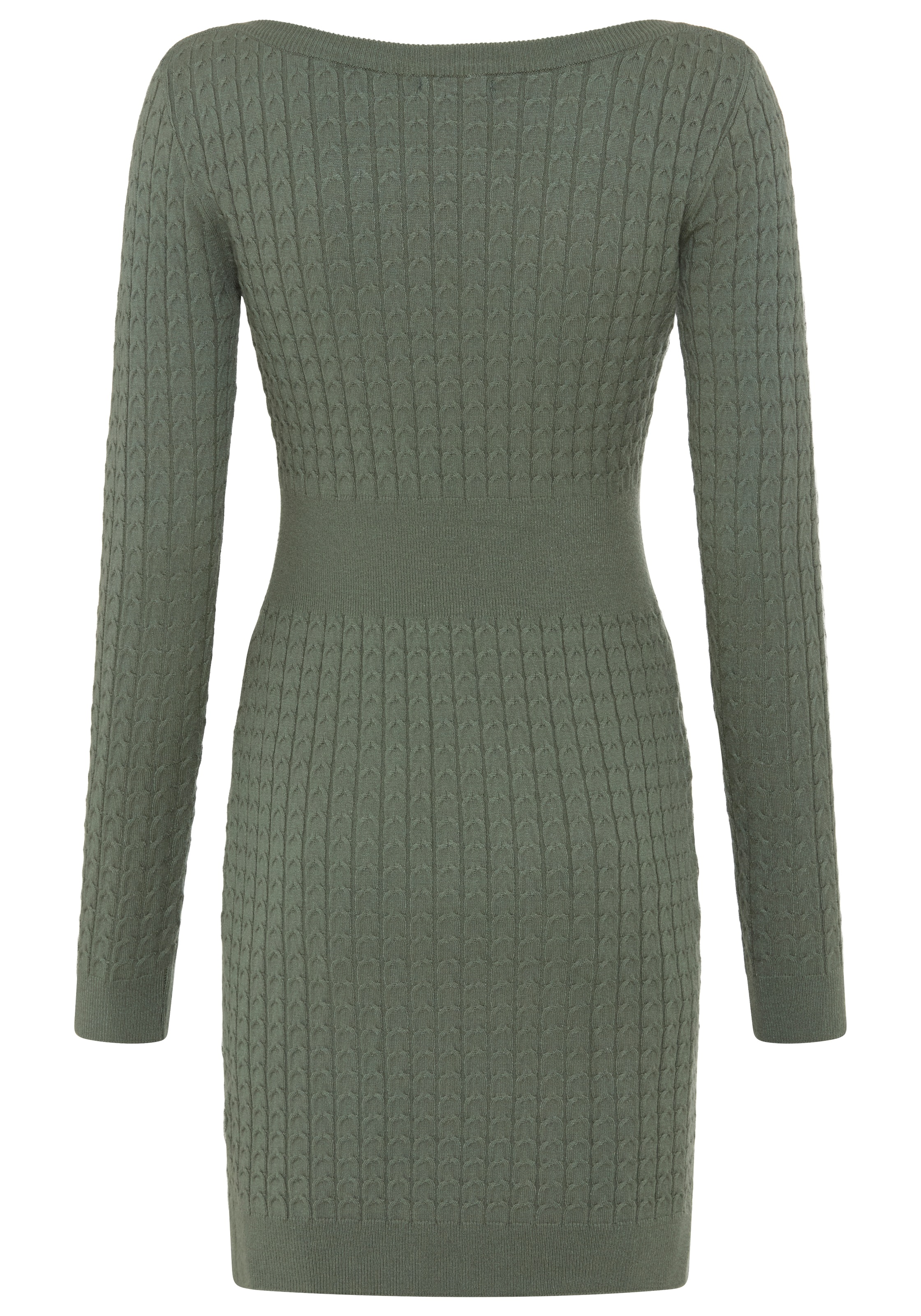 Melrose Strickkleid feminine Passform aus Viskosemischung mit Zopfmuster