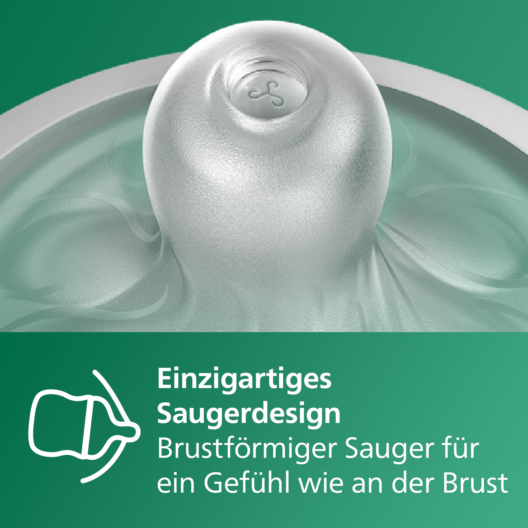 Philips AVENT Babyflasche »Natural Response SCY933/02«, 2 Stück, 240ml, Glas, ab dem 1. Monat