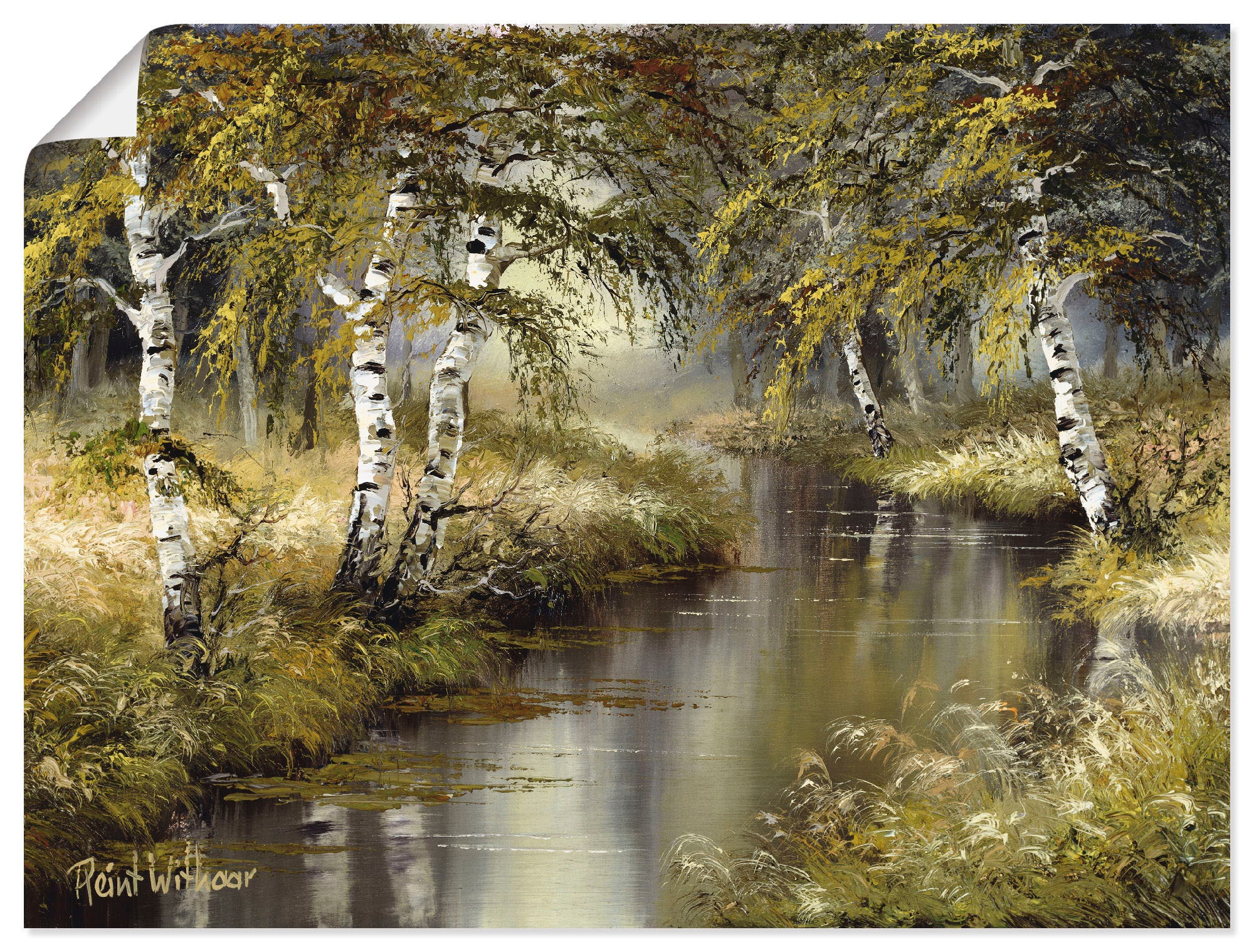 Artland Wandbild »Kanal tief im Wald«, Wald, (1 St.), als Leinwandbild,  Wandaufkleber oder Poster in versch. Größen online bei OTTO