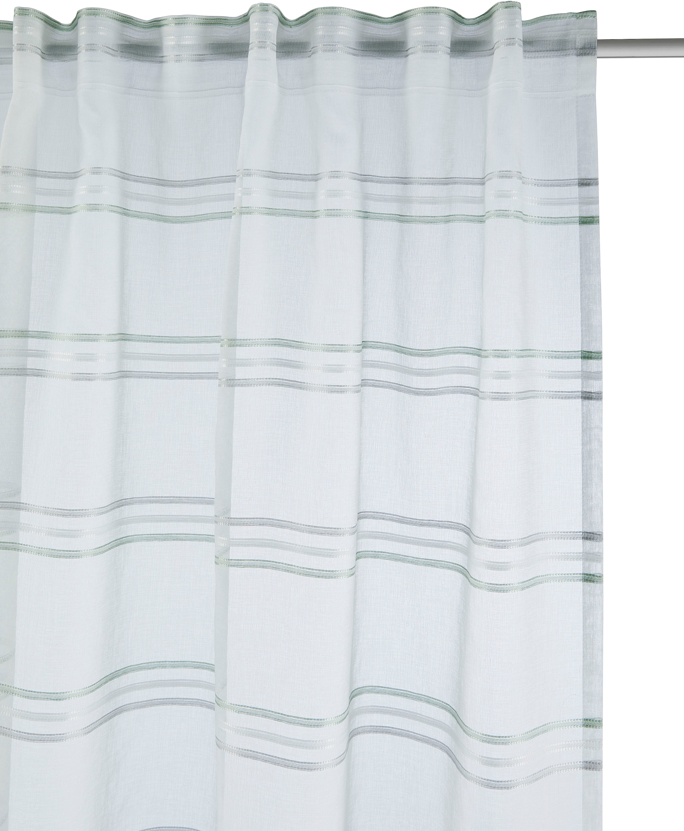 OTTO home Gardine »Sirii« Multifunktionsband 1 Stk. tlg. Halbtransparent, angenehme Haptik, mit Querstreifen, modern