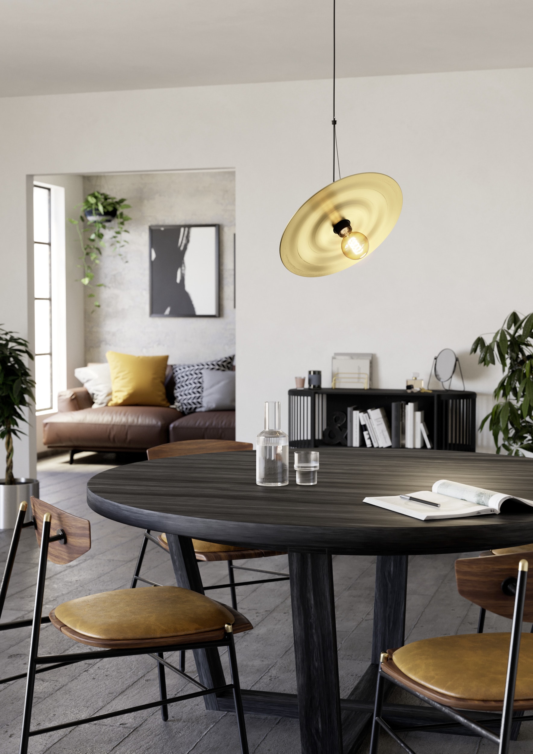 EGLO Hängeleuchte »LINTMILL Pendellampe - Stahl - E27 - 1X40W - IP20« E27 1 Stk. Hängelampe, Deckenlampe, Wohnzimmer, Esszimmer, H110 x Ø40 cm