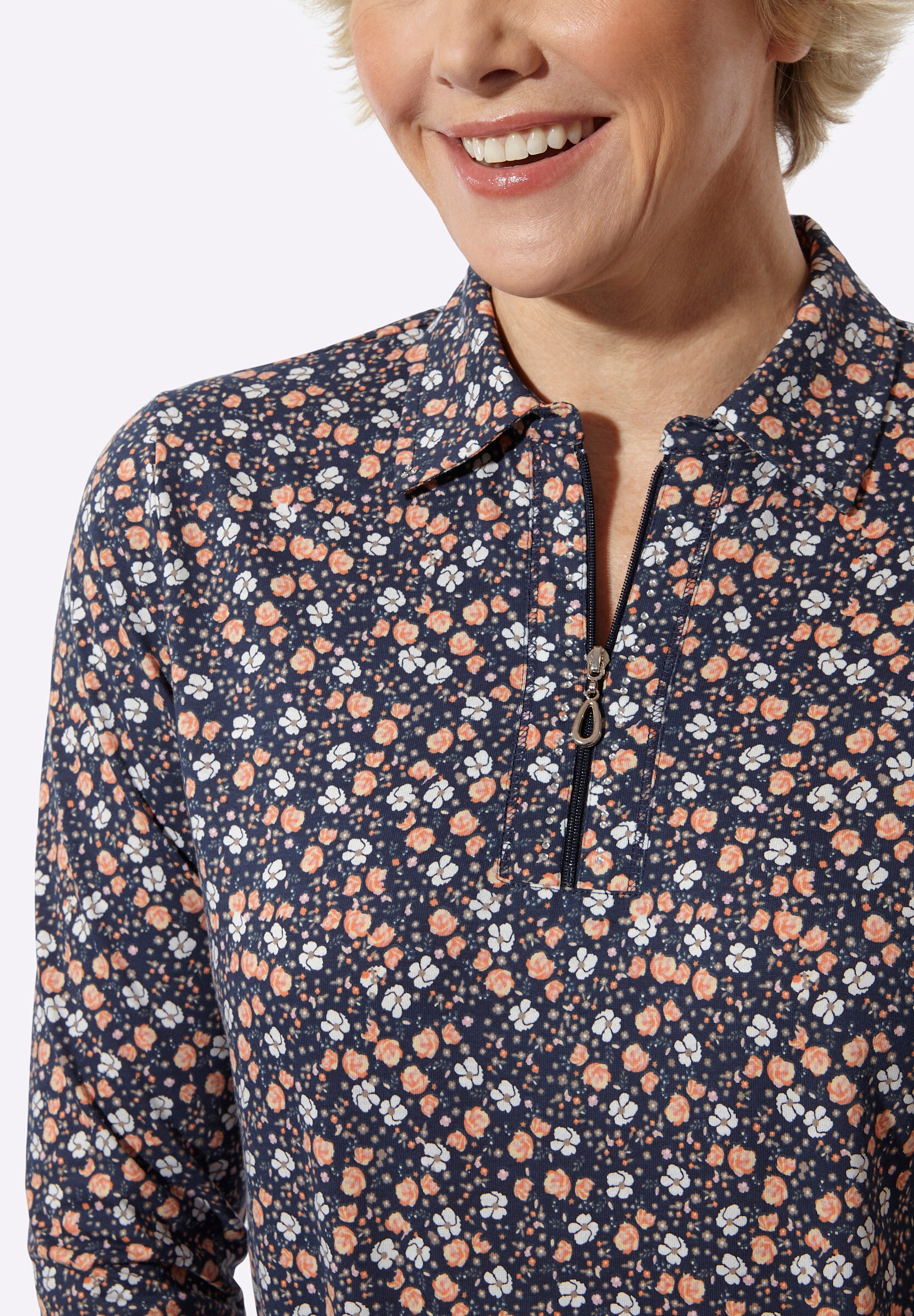 Witt Poloshirt »Poloshirt Poloshirt mit Glitzersteinchen«