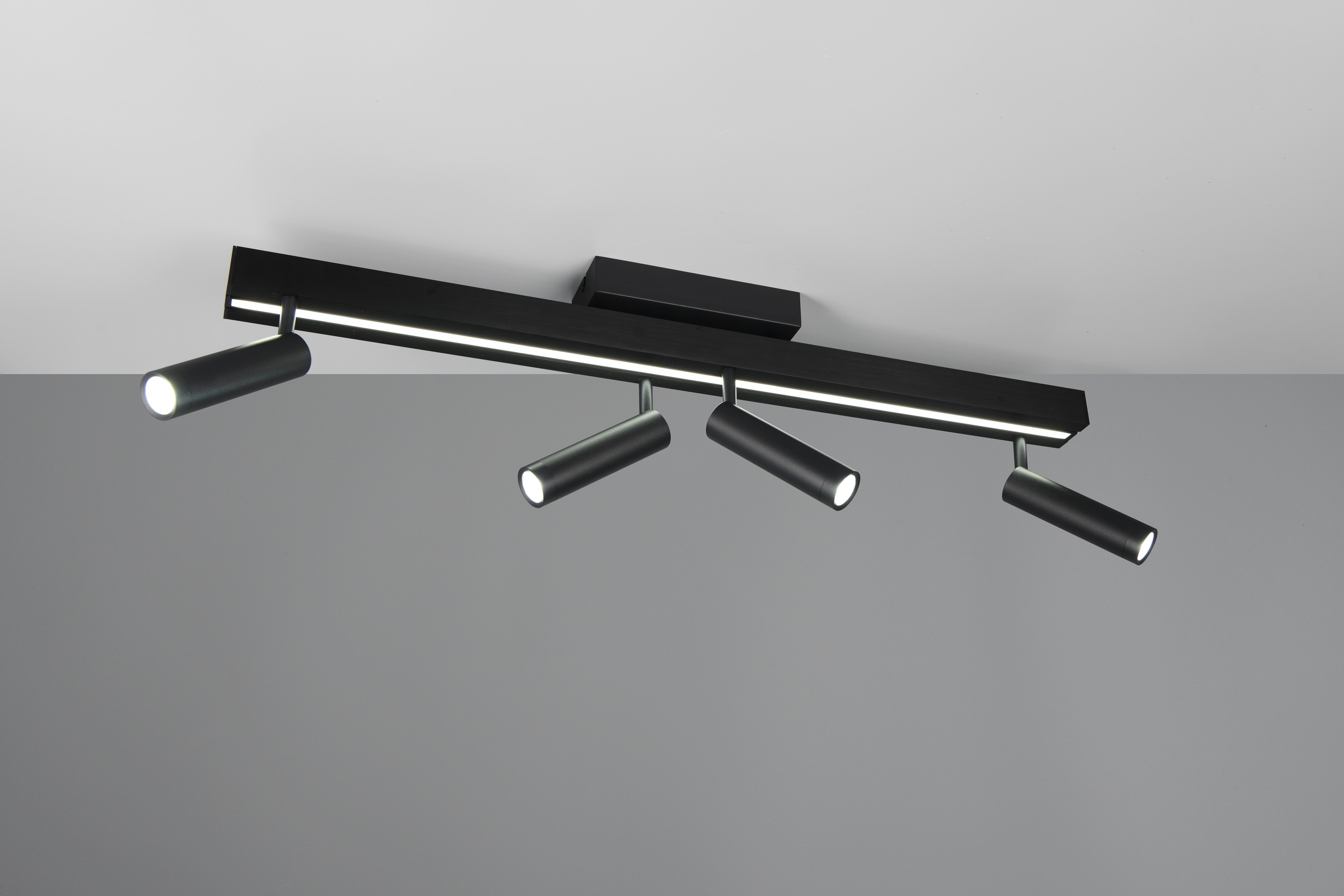 TRIO Leuchten LED Deckenleuchte »ZENO ausziehbare LED Deckenlampe mit 4 verstellbaren Spots dimmbar CCT« LED-Board 1 Stk. warmweiß - kaltweiß getrennt schaltbare Spots, Lichtfarbe einstellbar inkl Fernbedienung