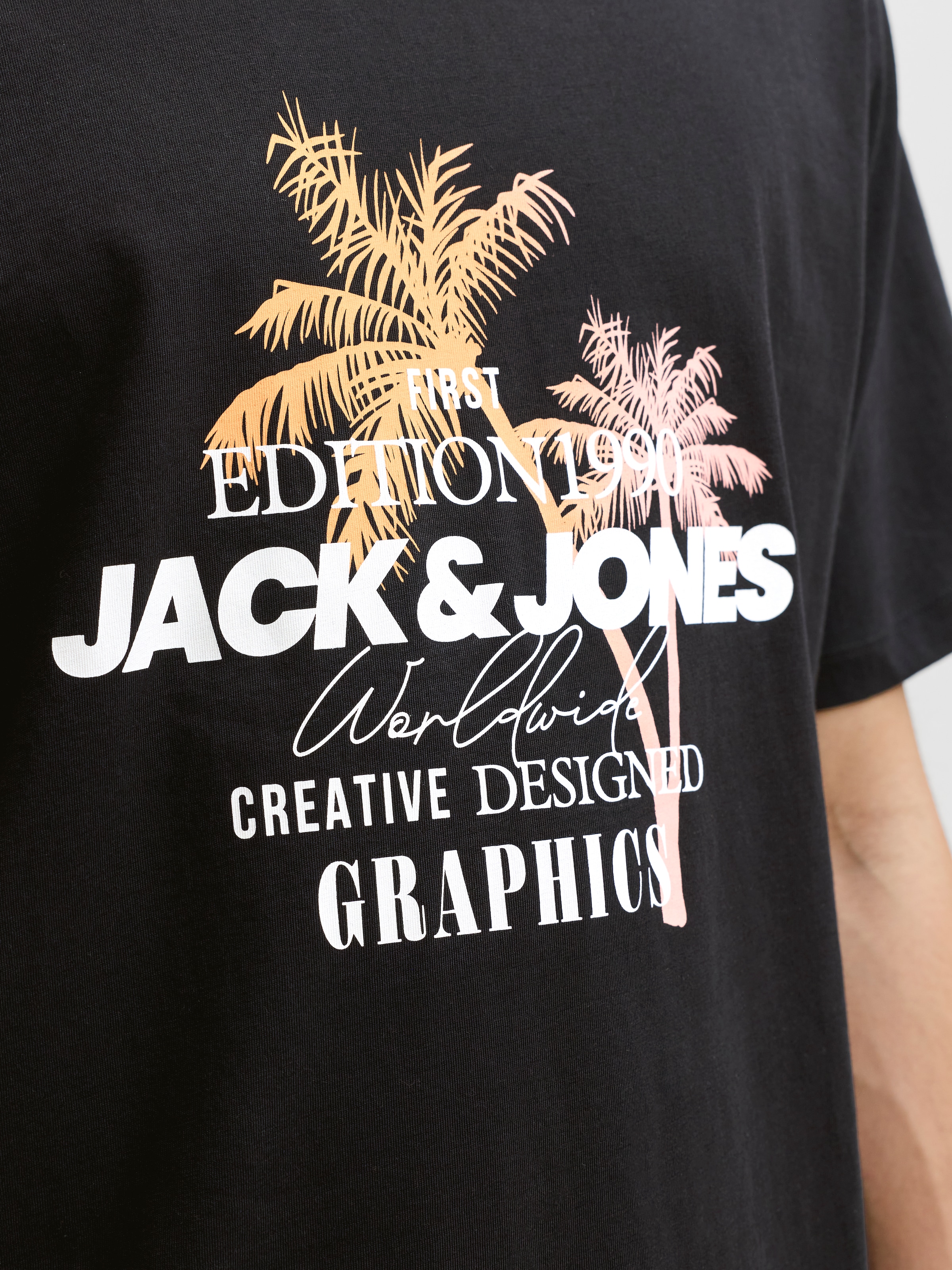 Jack & Jones PlusSize Rundhalsshirt »JJGRADIENT PRINT TEE SS CREW NECK PLS«