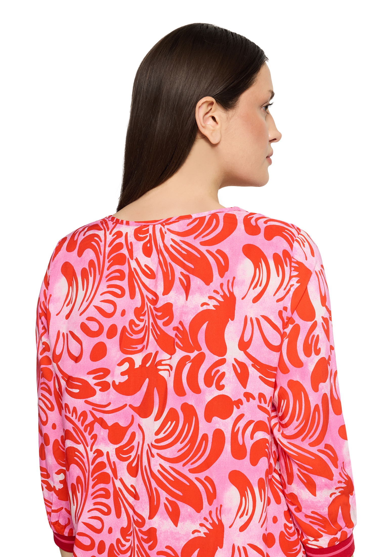Cartoon Klassische Bluse »Casual-Bluse mit Rippbündchen«