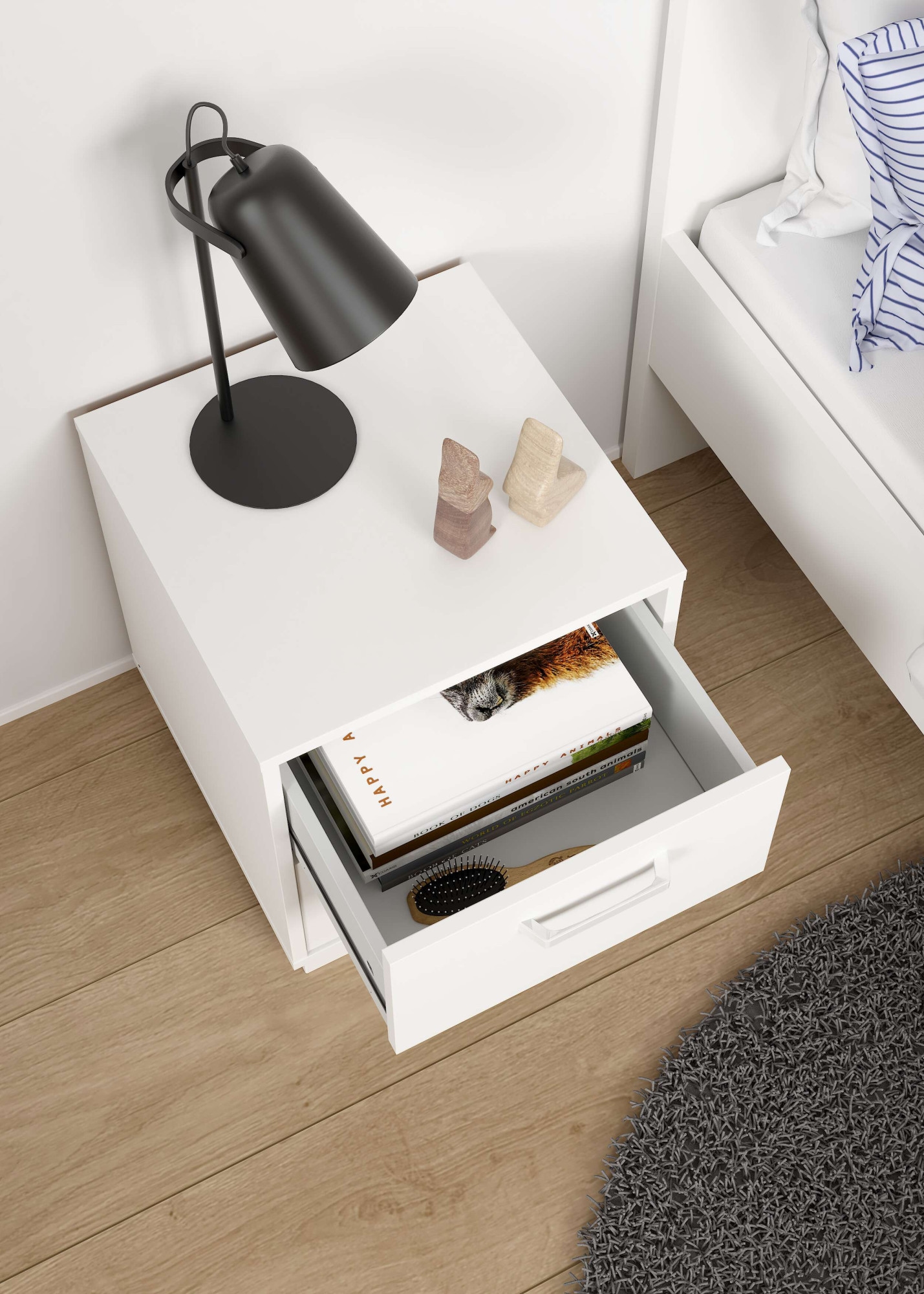 Home affaire Nachtkommode »Sofia« minimalistisches, modernes Design, Breite 70,2 cm