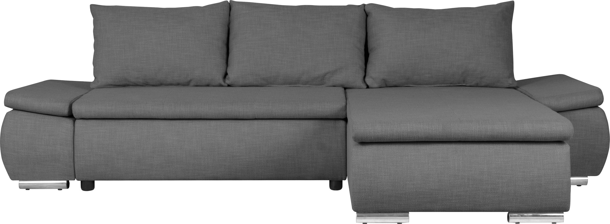 Home affaire Ecksofa »Acra L-Form«, mit Bettfunktion und Bettkasten, in Mattenoptik