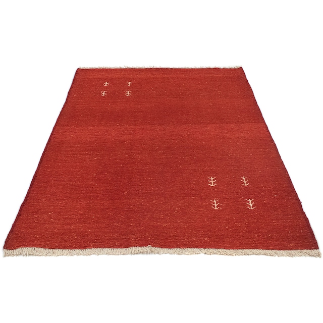morgenland Wollteppich »Gabbeh Teppich handgeknüpft rot«, rechteckig,  handgeknüpft bei OTTO
