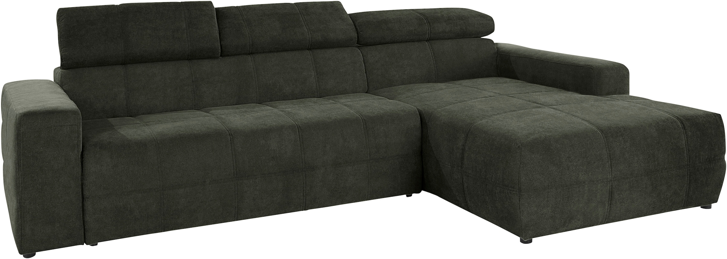 DOMO collection Ecksofa »Brandon große Ausführung B/T/H: 289/177/80 cm, auch in Leder und Cord«, mit Kopfteilverstellung, wahlweise Sitztiefenverstellung, L-Form