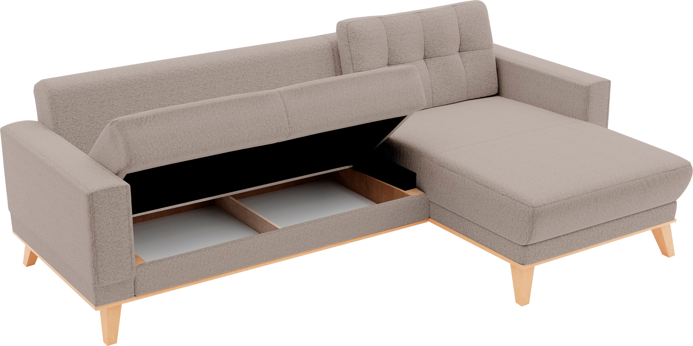 sit&more Ecksofa »Lavida L-Form«, wahlweise mit Kippfunktion und Bettkasten