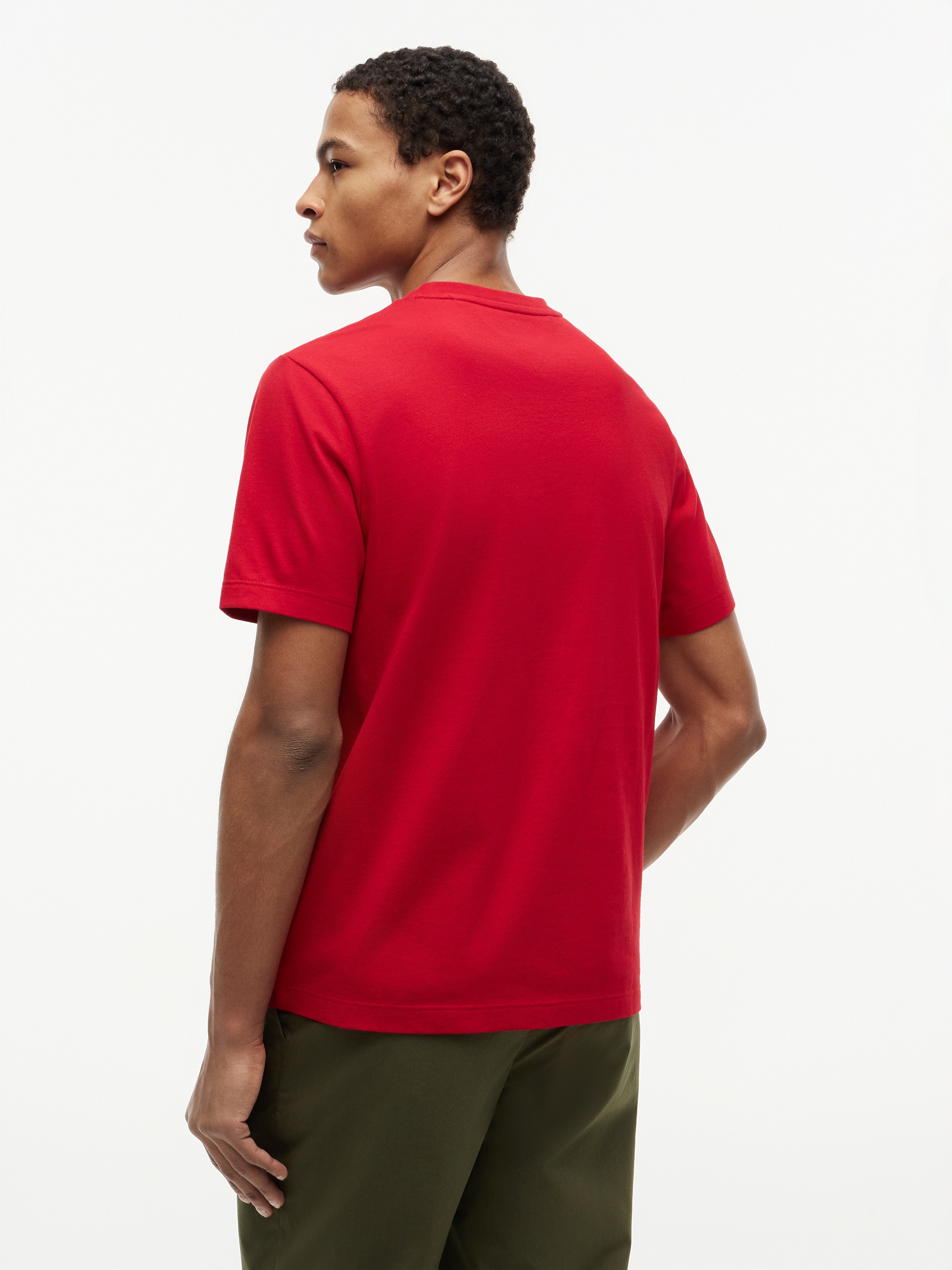 Tommy Hilfiger T-Shirt »ESSENTIAL REGULAR FIT SOLID  mit Stickerei« unifarben, casual, Baumwolle, Rundhals