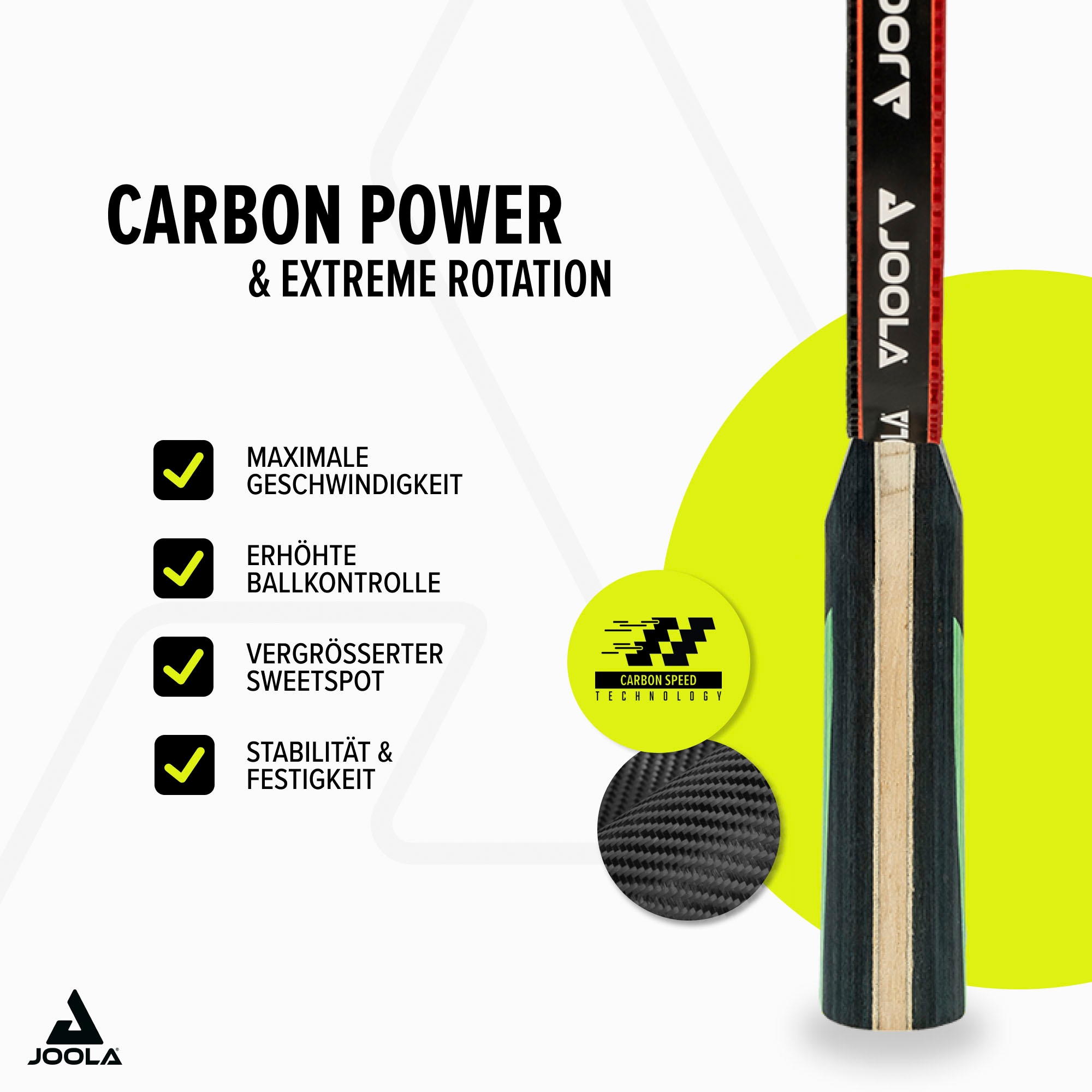Joola Tischtennisschläger »Mega Carbon«, (Packung)