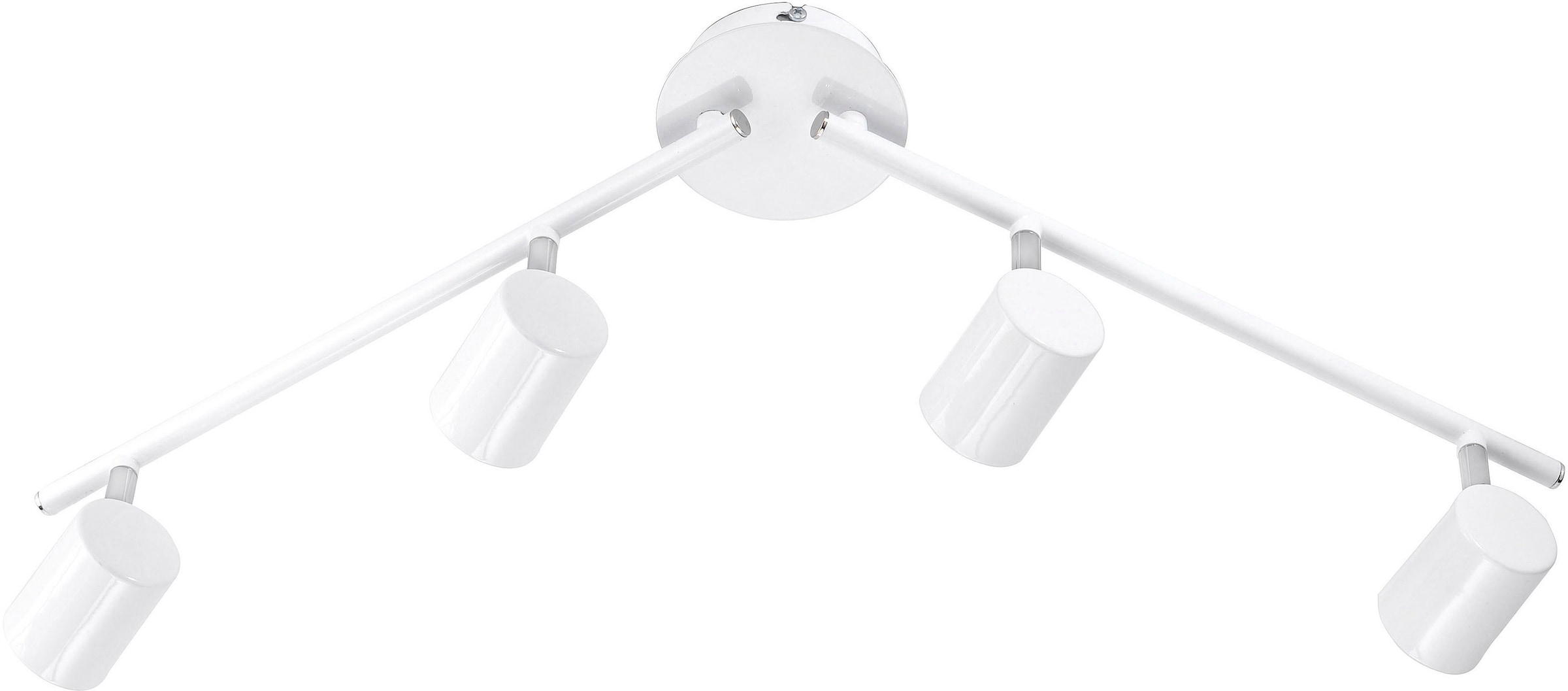 my home LED Deckenleuchte »Maci«, 4 flammig, Leuchtmittel GU10 | Leuchtmittel wechselbar, schlichtes Design, warmweißes LED-Licht, dreh- und schwenkbare Spots