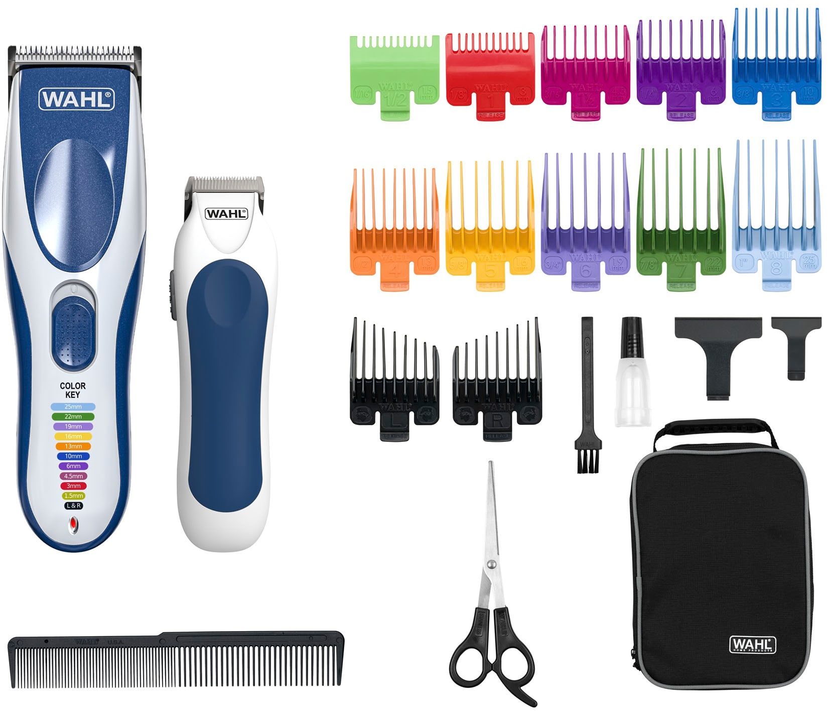 Wahl Haarschneider »Color Pro Cordless« 10 Aufsätze in blau