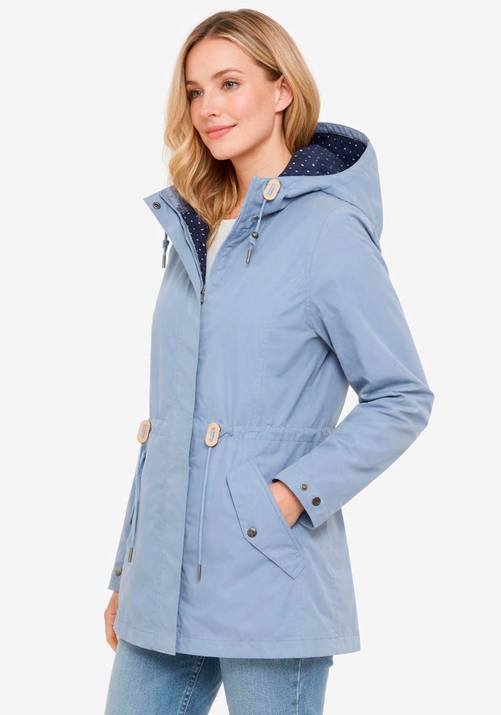KangaROOS Outdoorjacke mit Kapuze Übergangsjacke mit Kapuze und Kordelzug