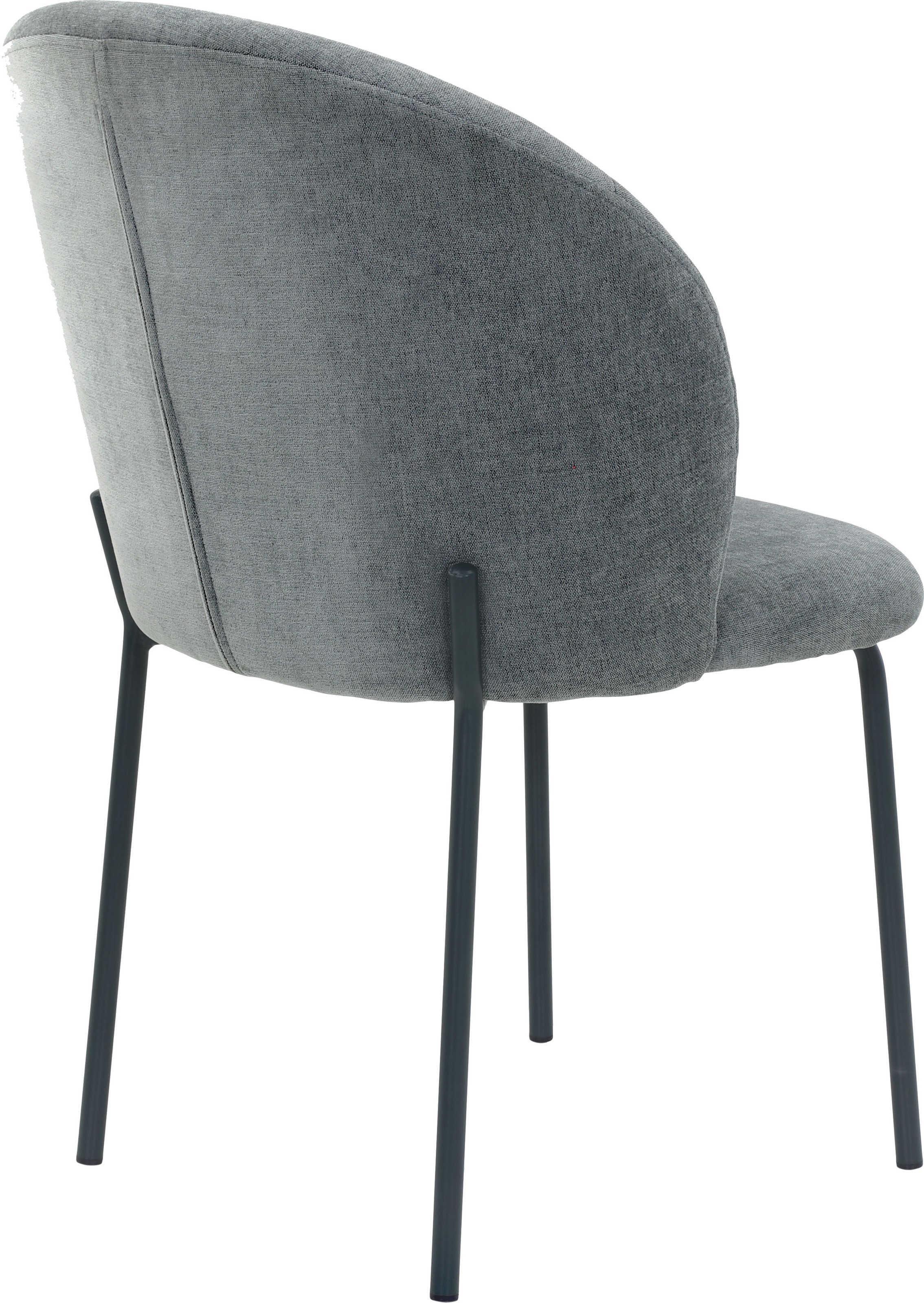 TOM TAILOR HOME 4-Fußstuhl »LEAF CHAIR«, (Set), 2 St., Chenille, 4-Fußgestell, Raffung in der Rückenlehne
