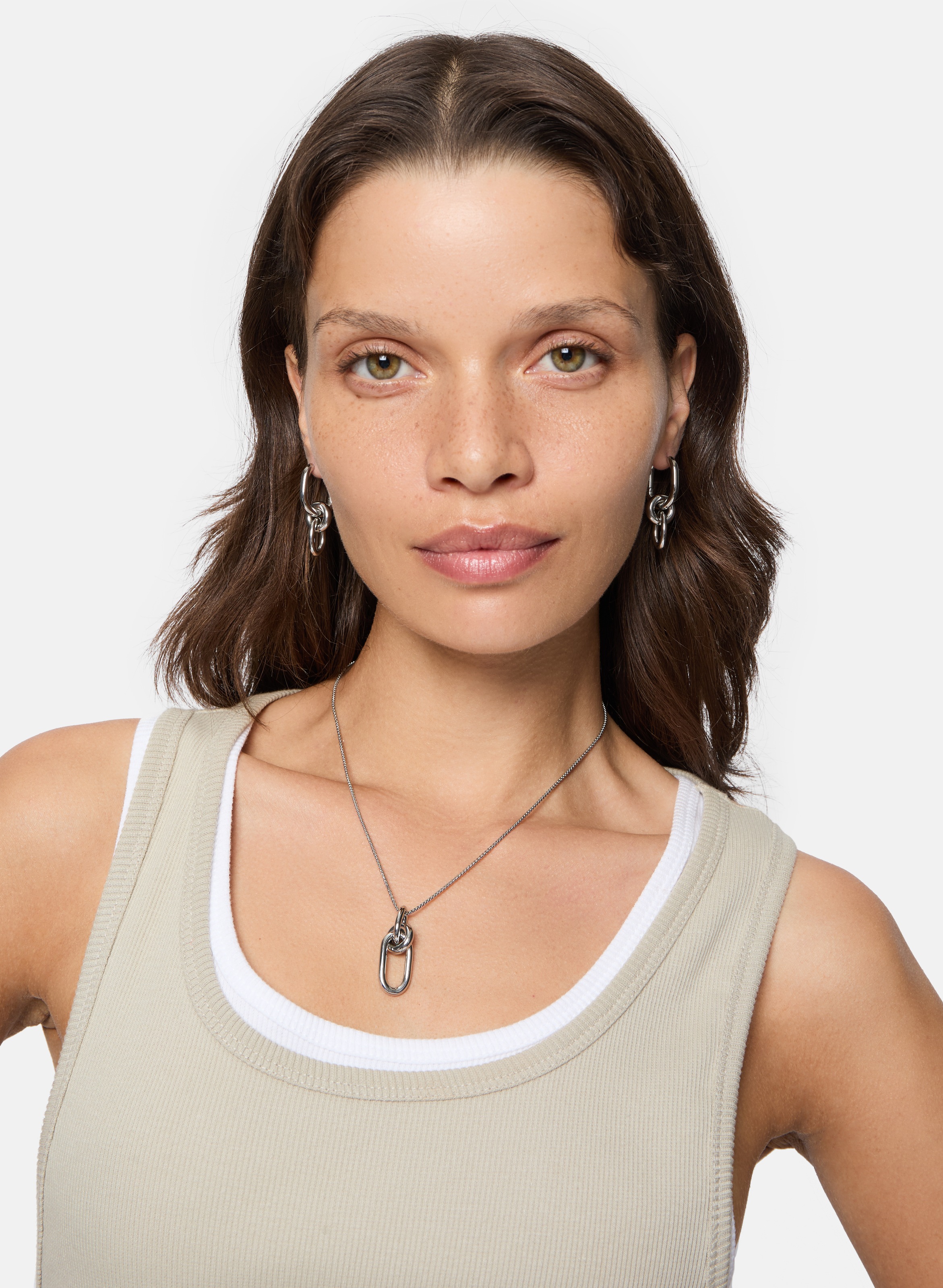 Liebeskind Berlin Paar Creolen »Schmuck Geschenk Edelstahl Ohrringe Modern Knot« Einhänger abnehmbar