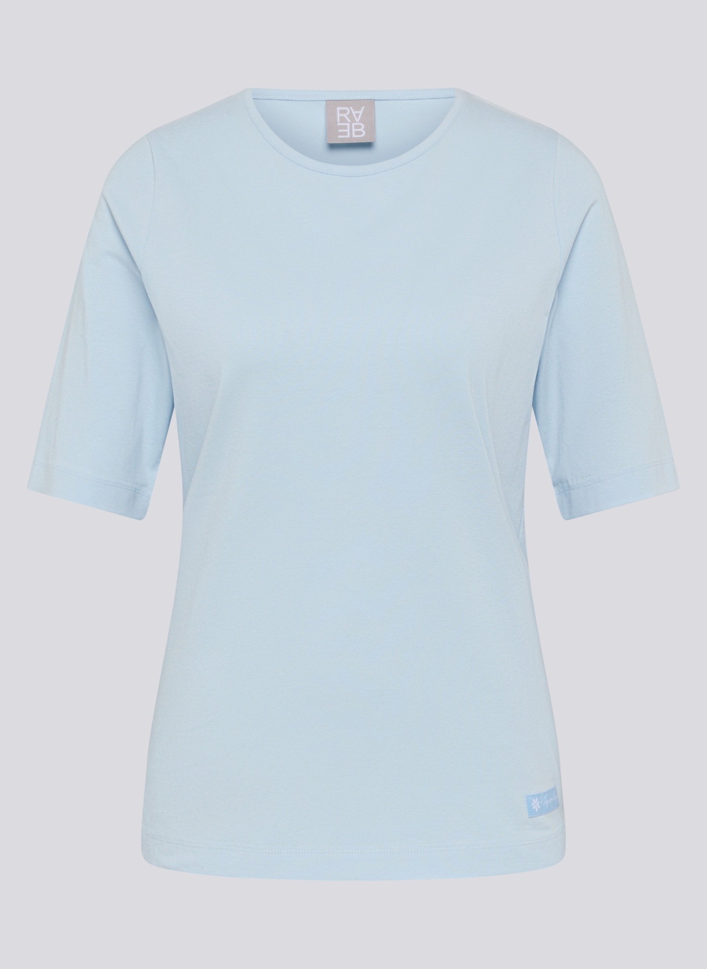 Rabe Kurzarmshirt unifarben, mit Rundhals