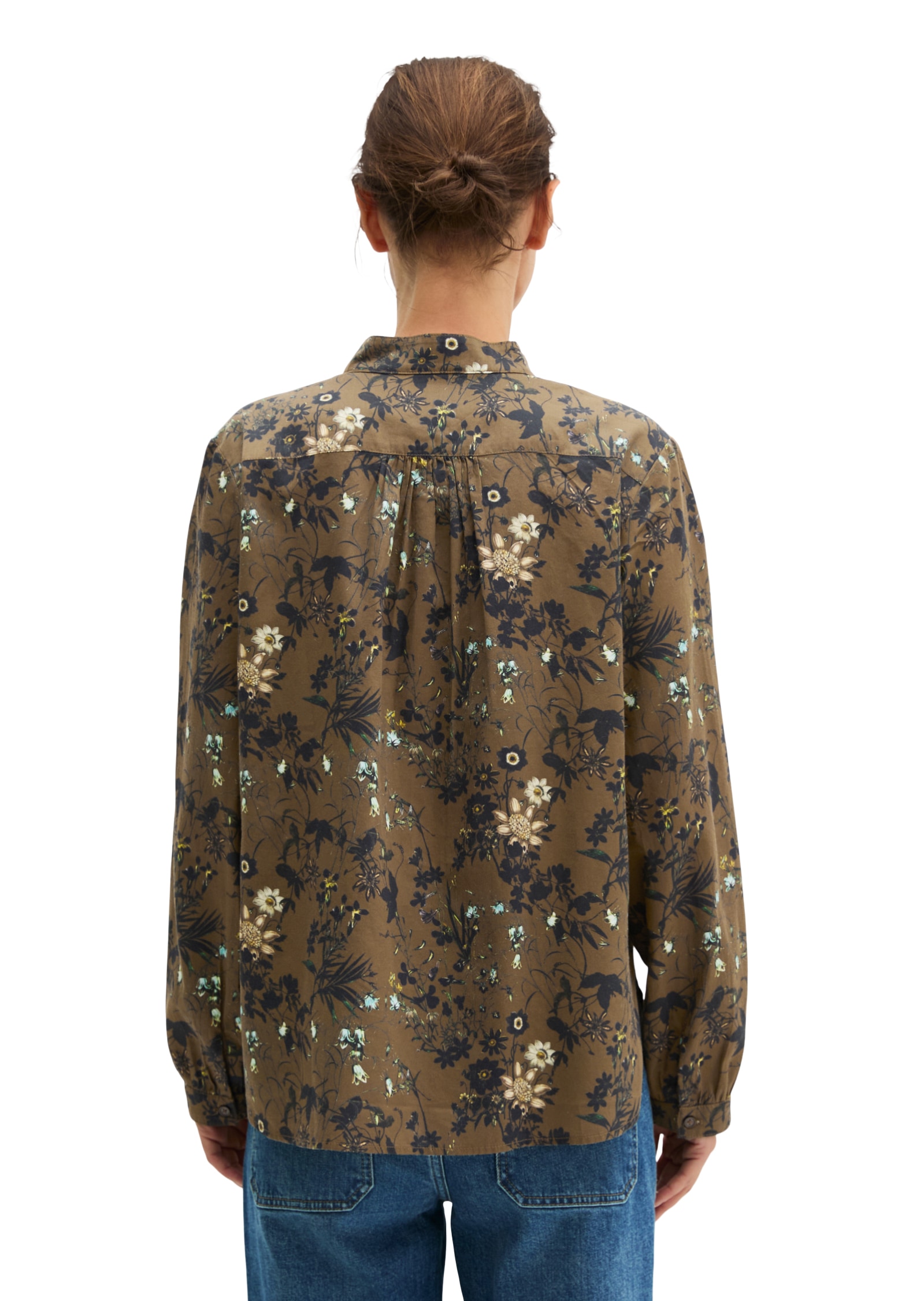 Marc O'Polo Langarmbluse »loose aus weichem Baumwollstoff« mit Allover-Print