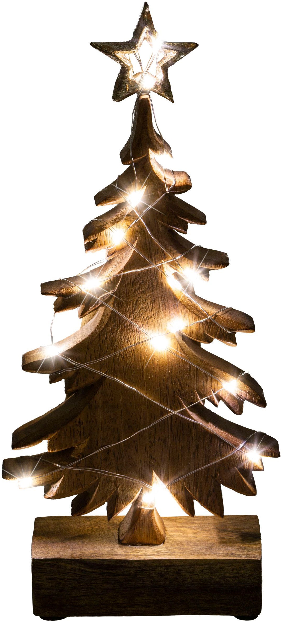 Creativ deco Dekofigur »LUMEN, Deko-Objekt Tannenbaum« Weihnachtsdeko, Batteriebetrieb