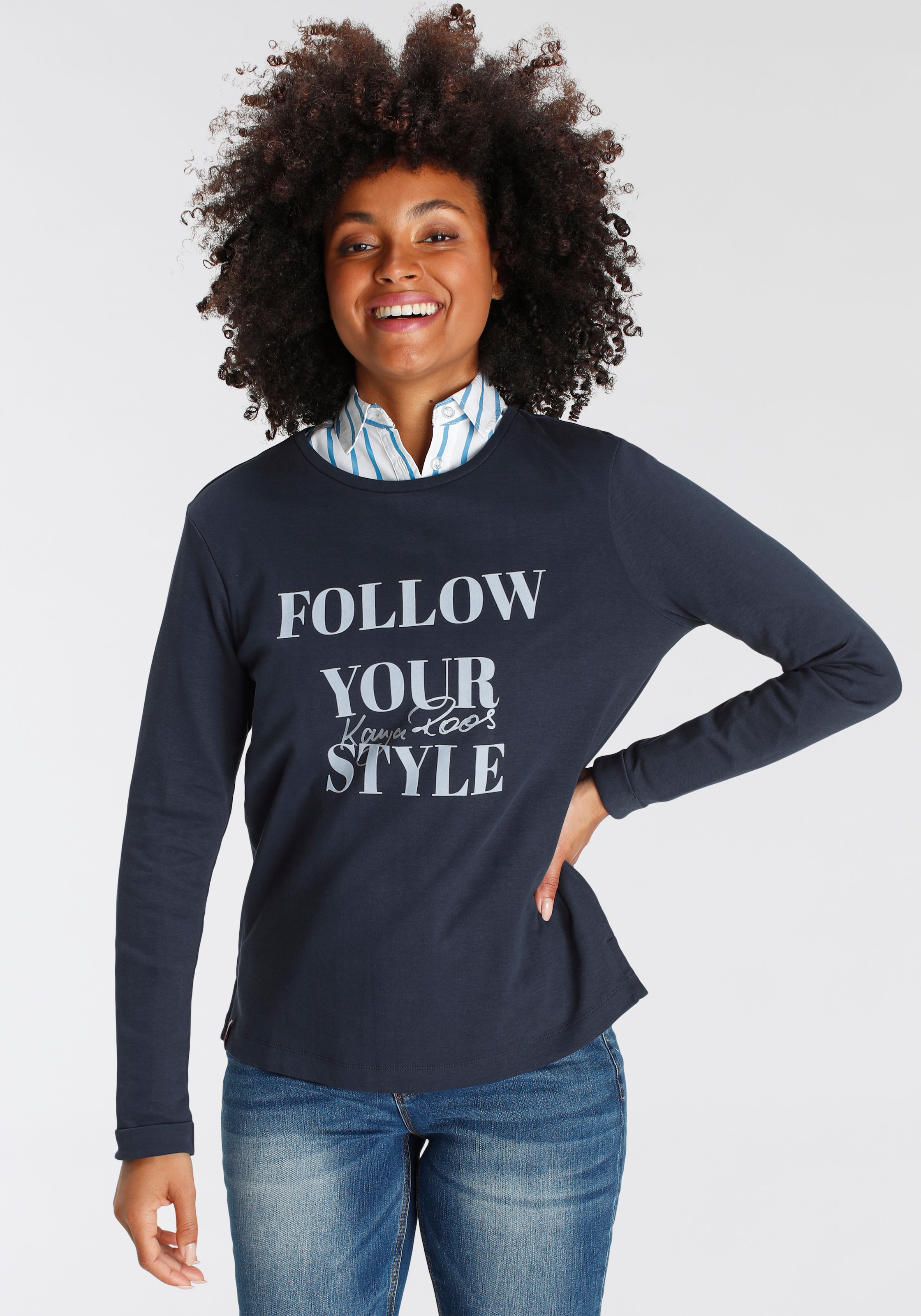 NEUE KOLLEKTION Sweater, Logodruck mit großem bei - kaufen online OTTO KangaROOS