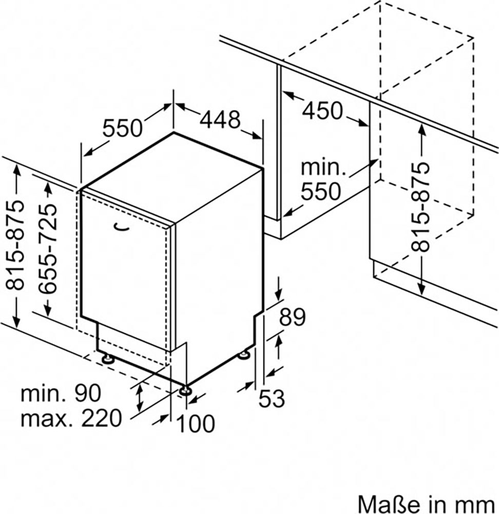 Constructa vollintegrierbarer Geschirrspüler »CP6VX01HKE«, CP6VX01HKE, 10 Maßgedecke